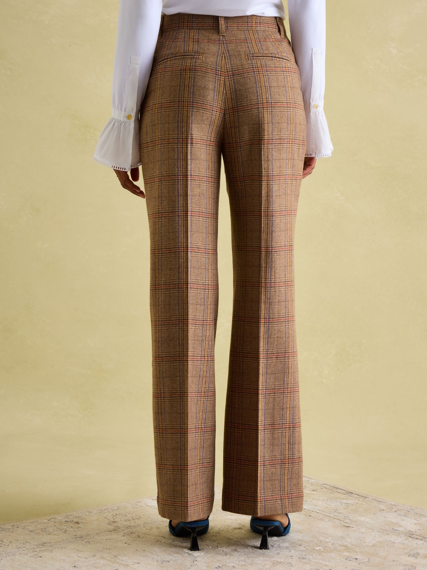 Foxley Check Wide Leg Tweed Trousers - Image 2 of 7