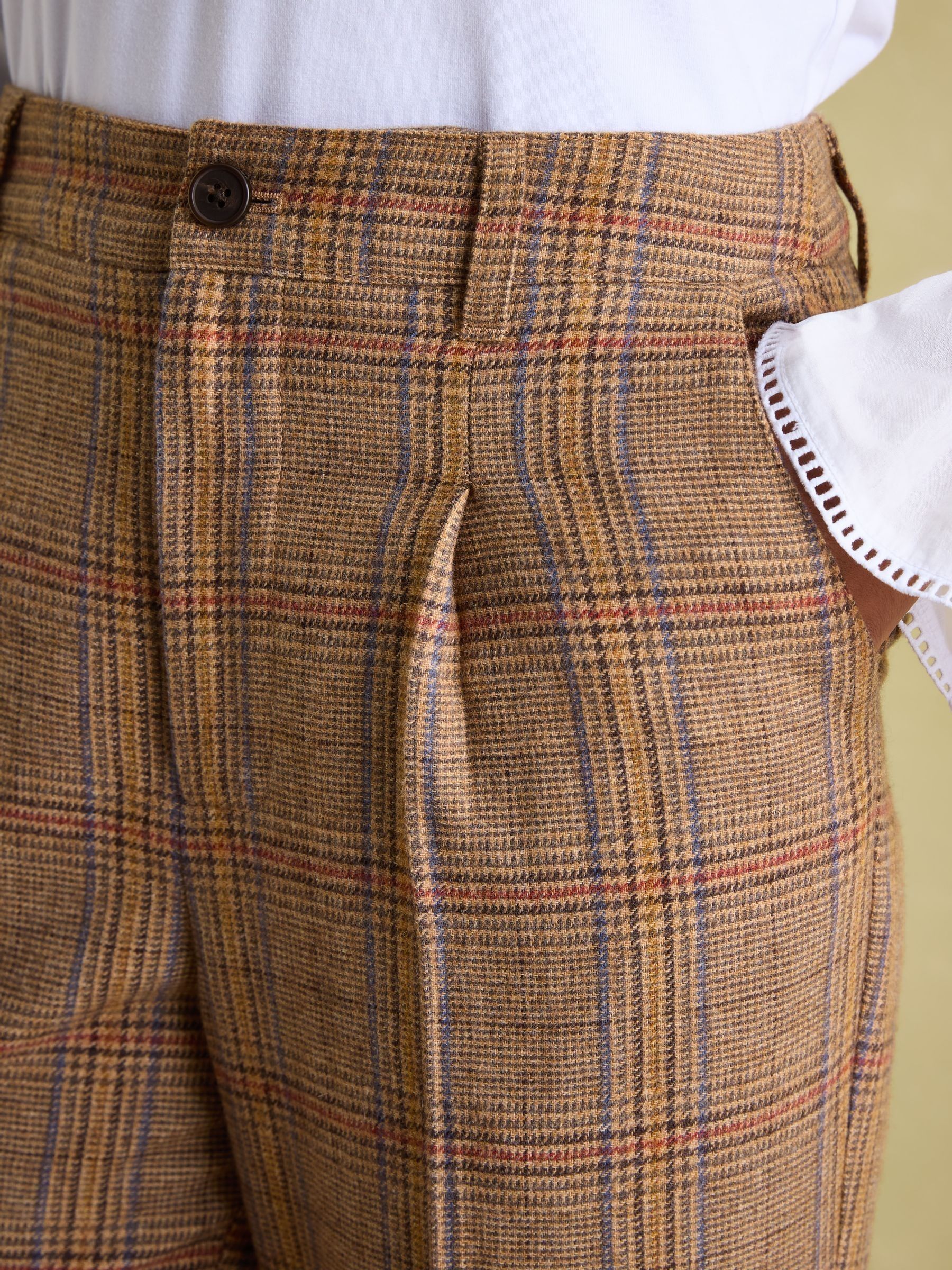 Foxley Check Wide Leg Tweed Trousers - Image 4 of 7