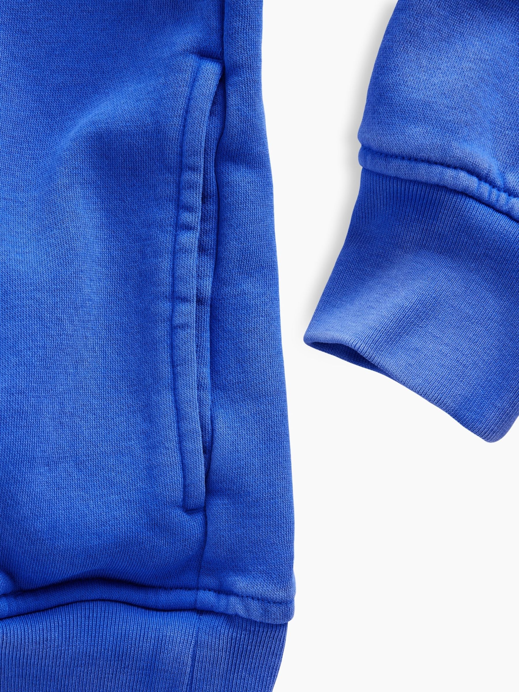 Bright Blue Vintage Soft Oversized Mock Neck Logo Sweatshirt - Image 5 of 5