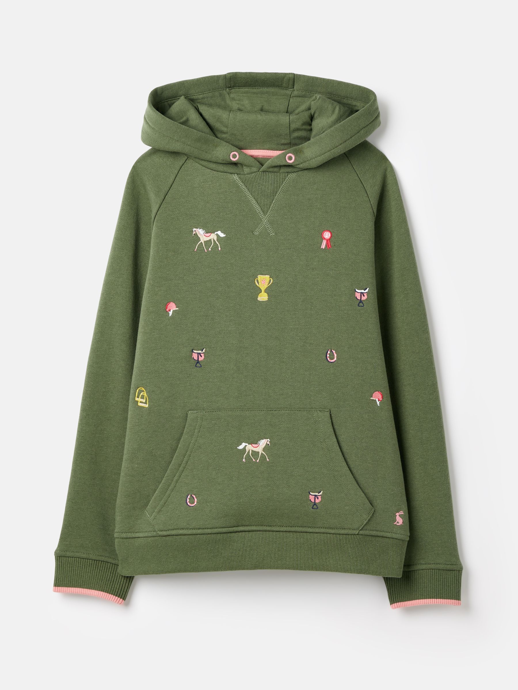 Lucas Embroidered Green Hoodie - Image 3 of 6