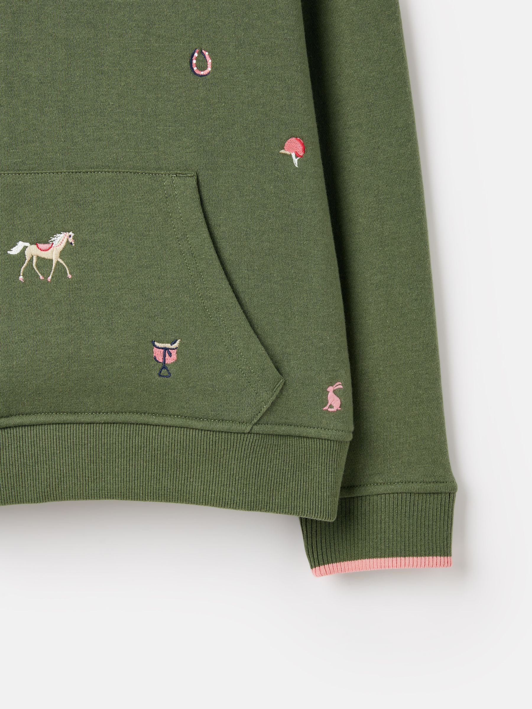 Lucas Embroidered Green Hoodie - Image 5 of 6