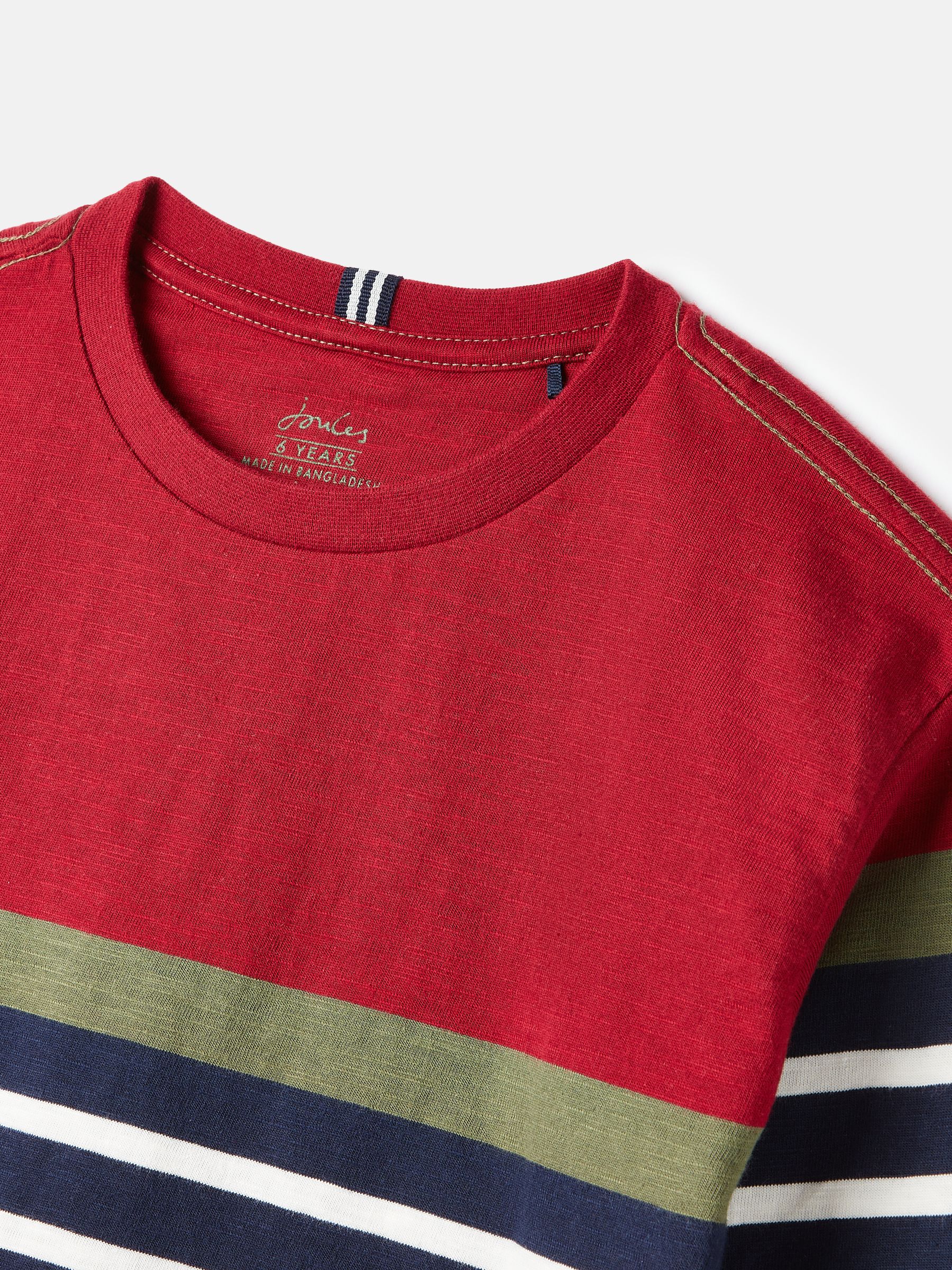 Navy & Red Striped Long Sleeve Top - Image 3 of 6