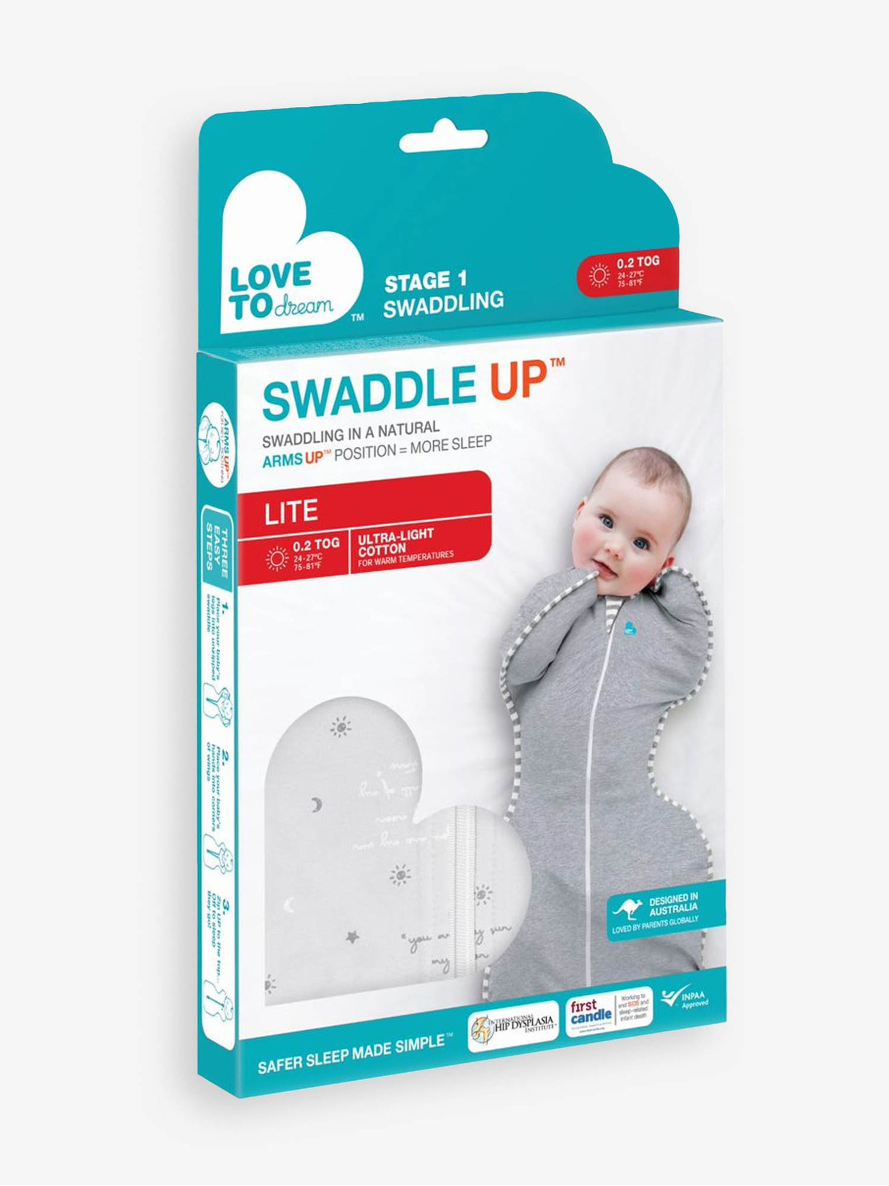 Grey Love To Dream Swaddle Up™ Designer Lite (You Are My) - Image 5 of 6