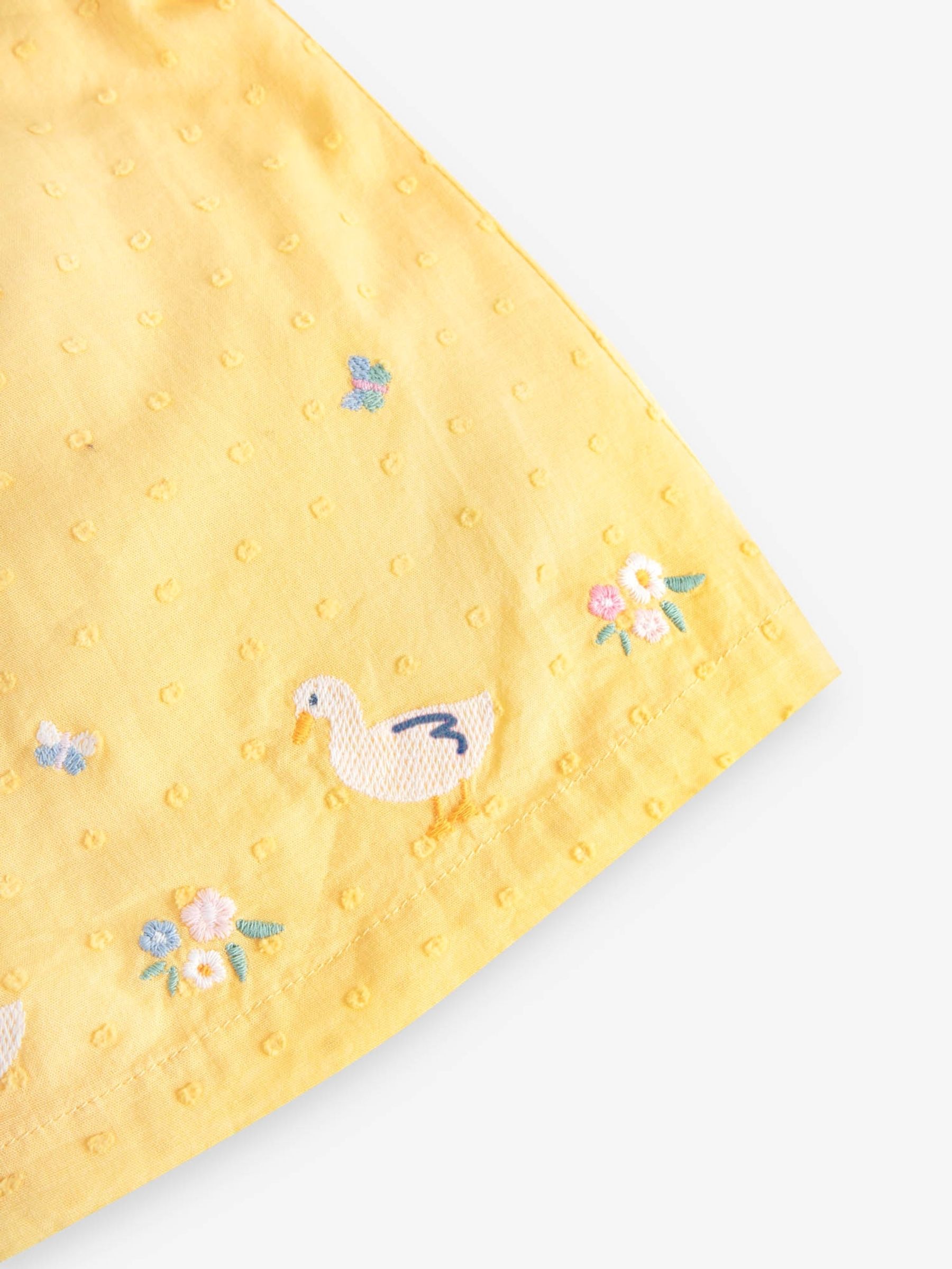 Yellow 2-Piece Duck Embroidered Top & Leggings Set - Image 4 of 5