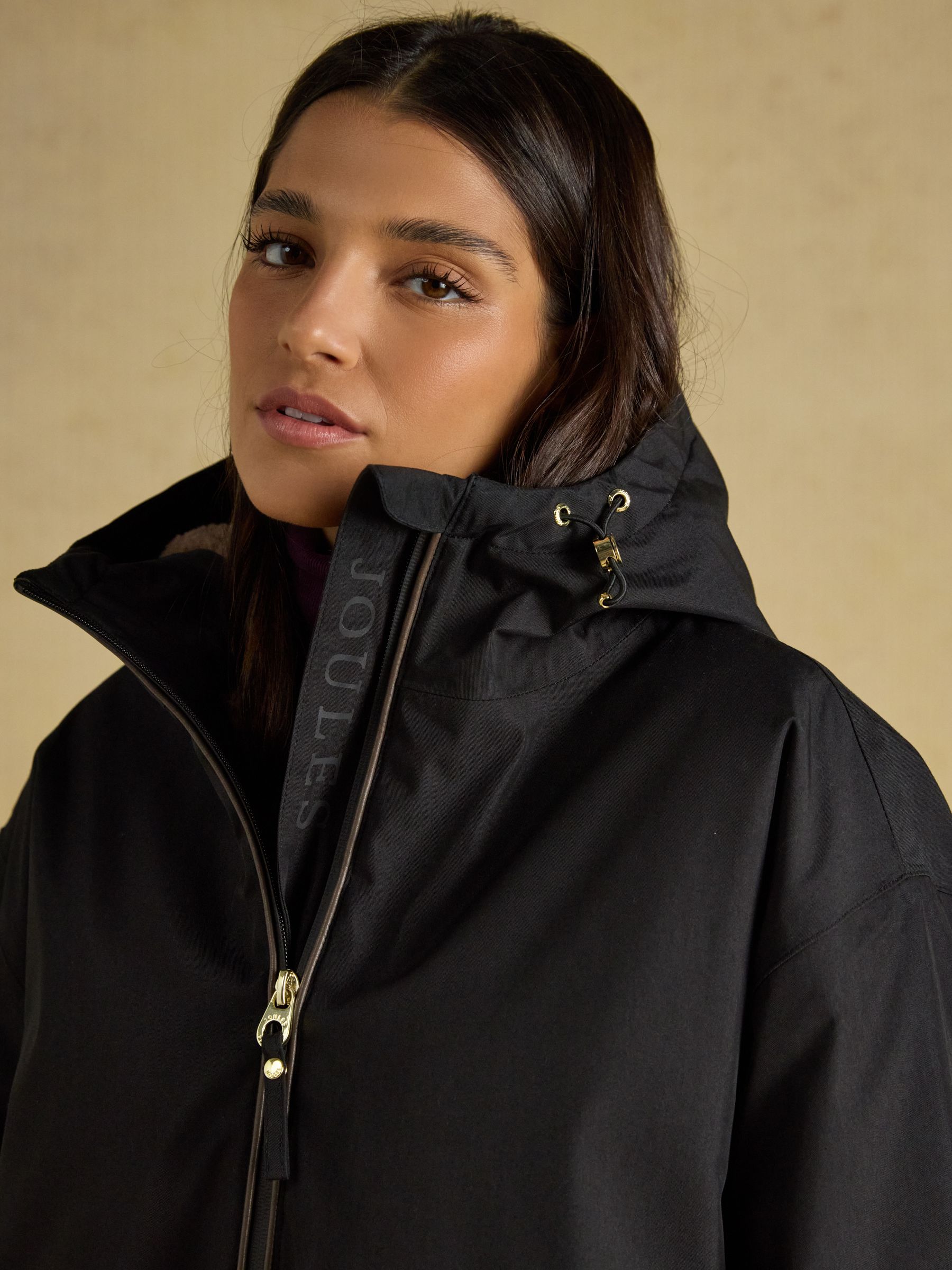 Coverall Black Oversized Fleece Lined Waterproof Coat - Image 4 of 12