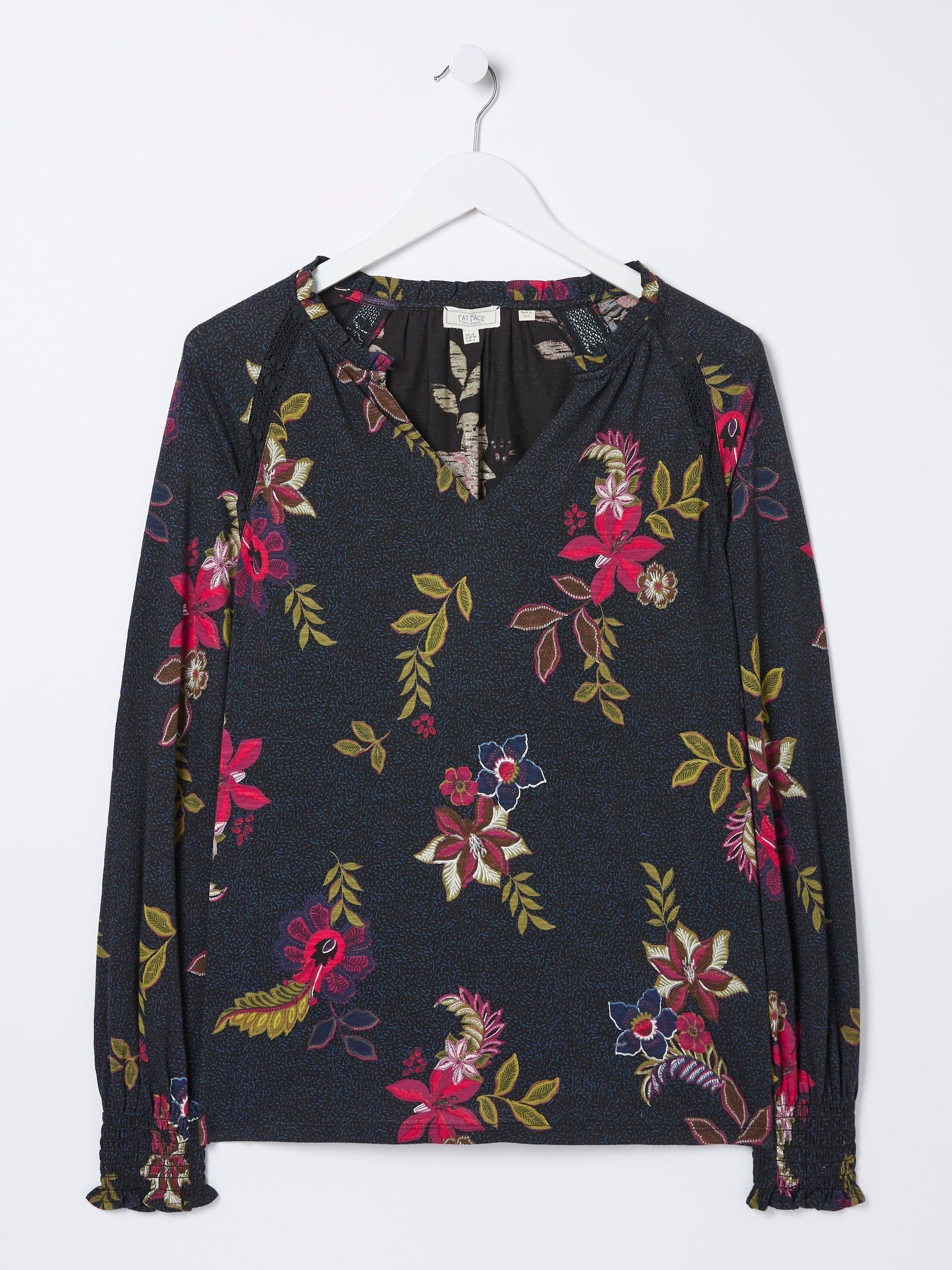 Black Florence Dotted Floral Top - Image 5 of 5