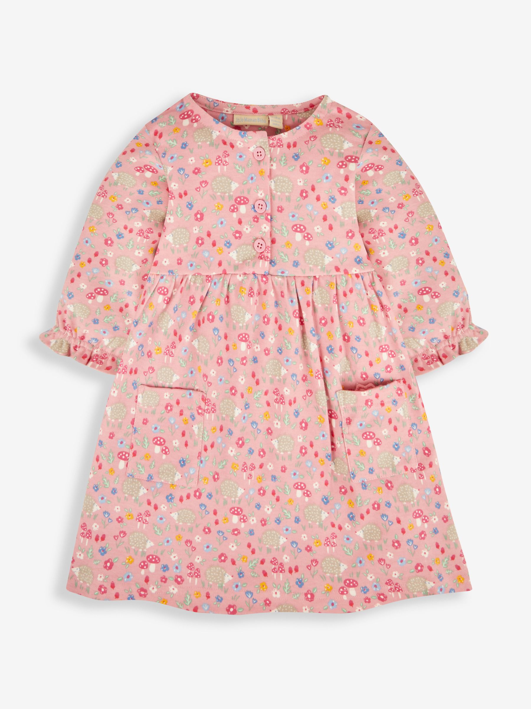 Pink Hedgehog Floral Button Front Dress - Image 2 of 4