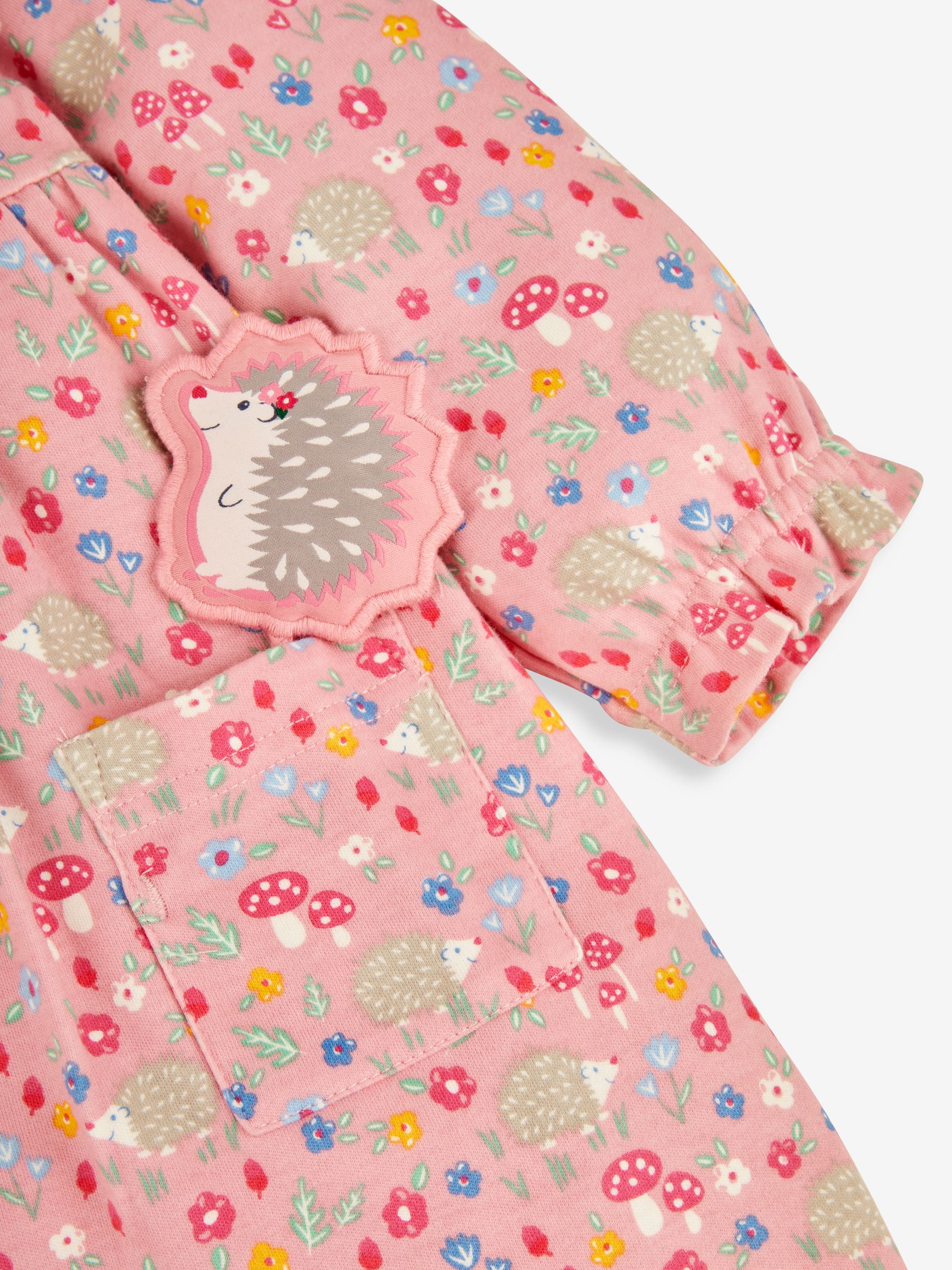 Pink Hedgehog Floral Button Front Dress - Image 4 of 4