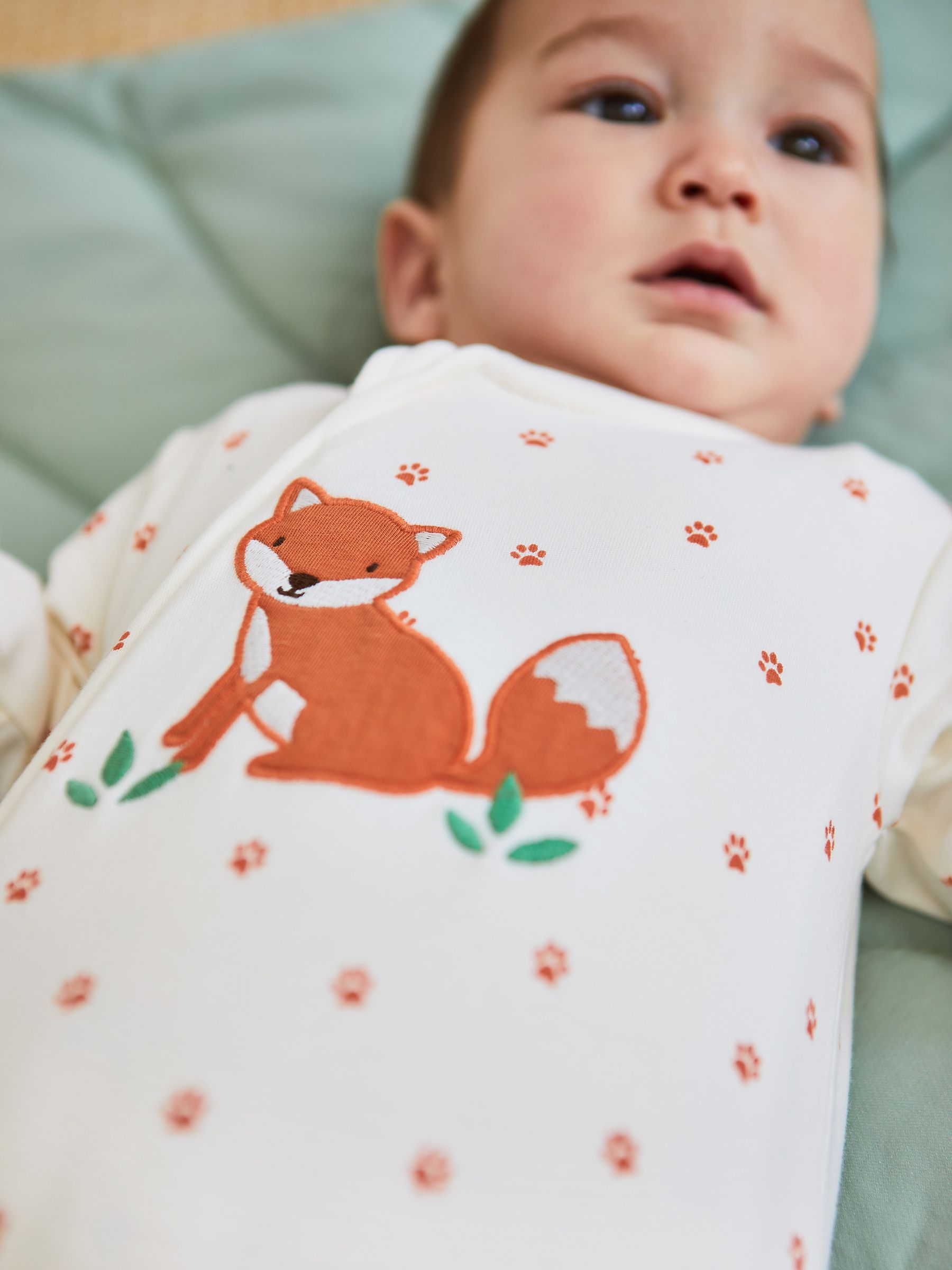 Cream Fox Sleepsuit - Image 3 of 8