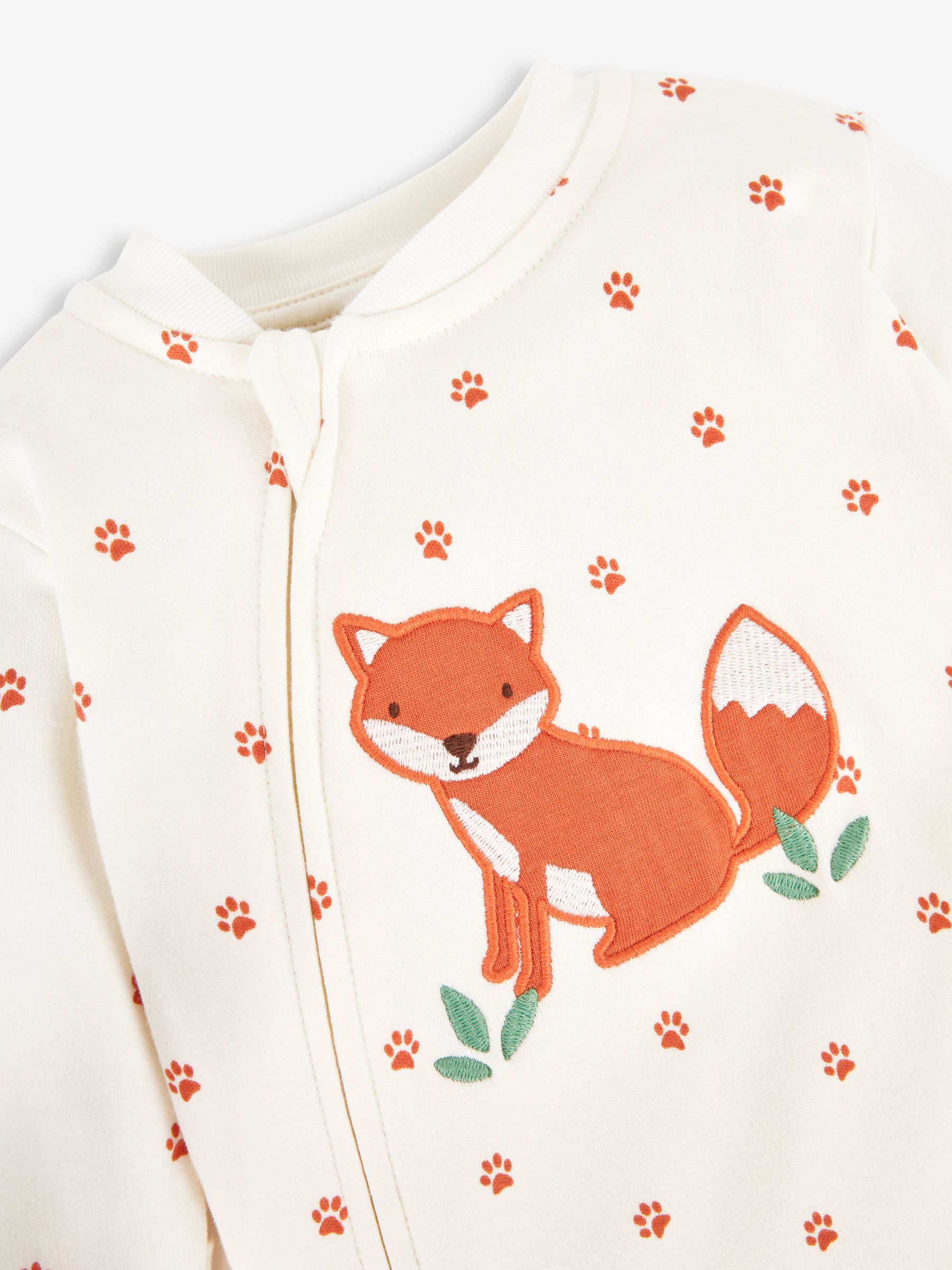 Cream Fox Sleepsuit - Image 6 of 8