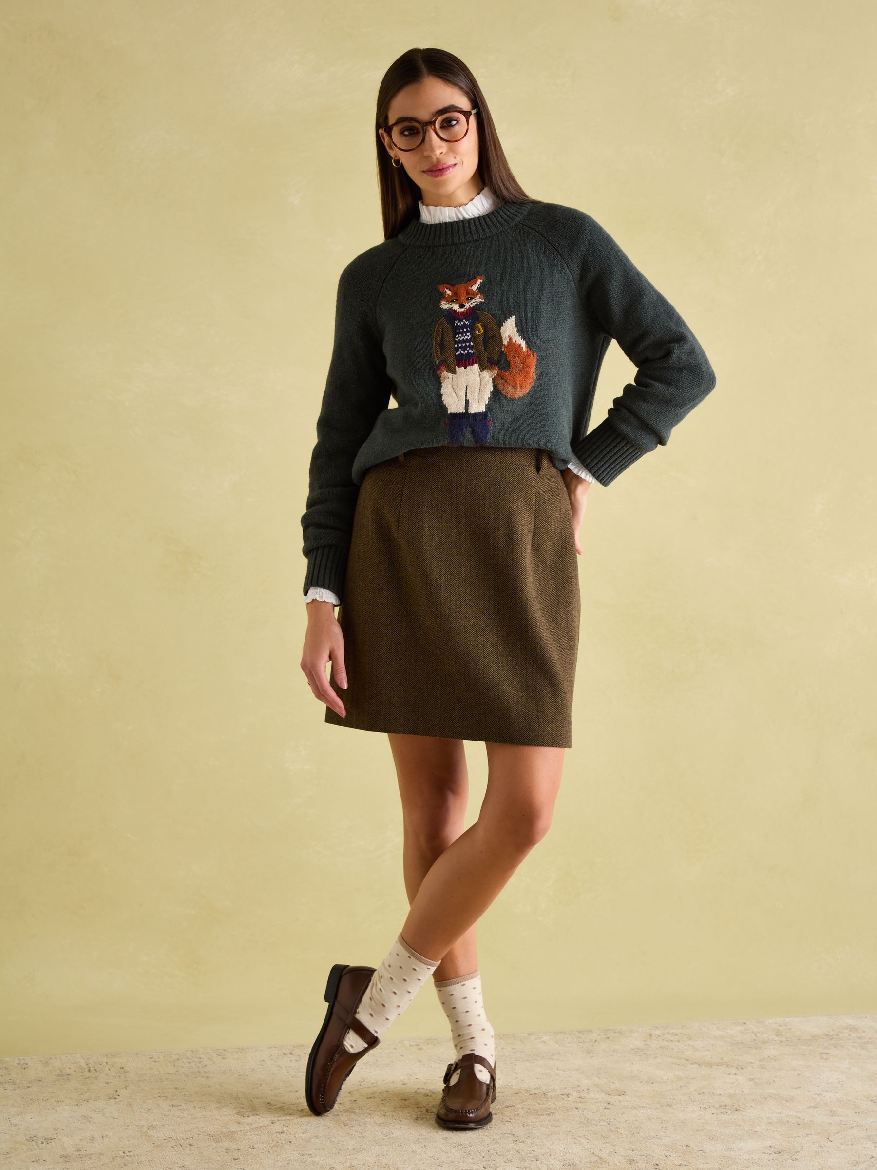 Bramble Brown Tweed Skirt - Image 6 of 8
