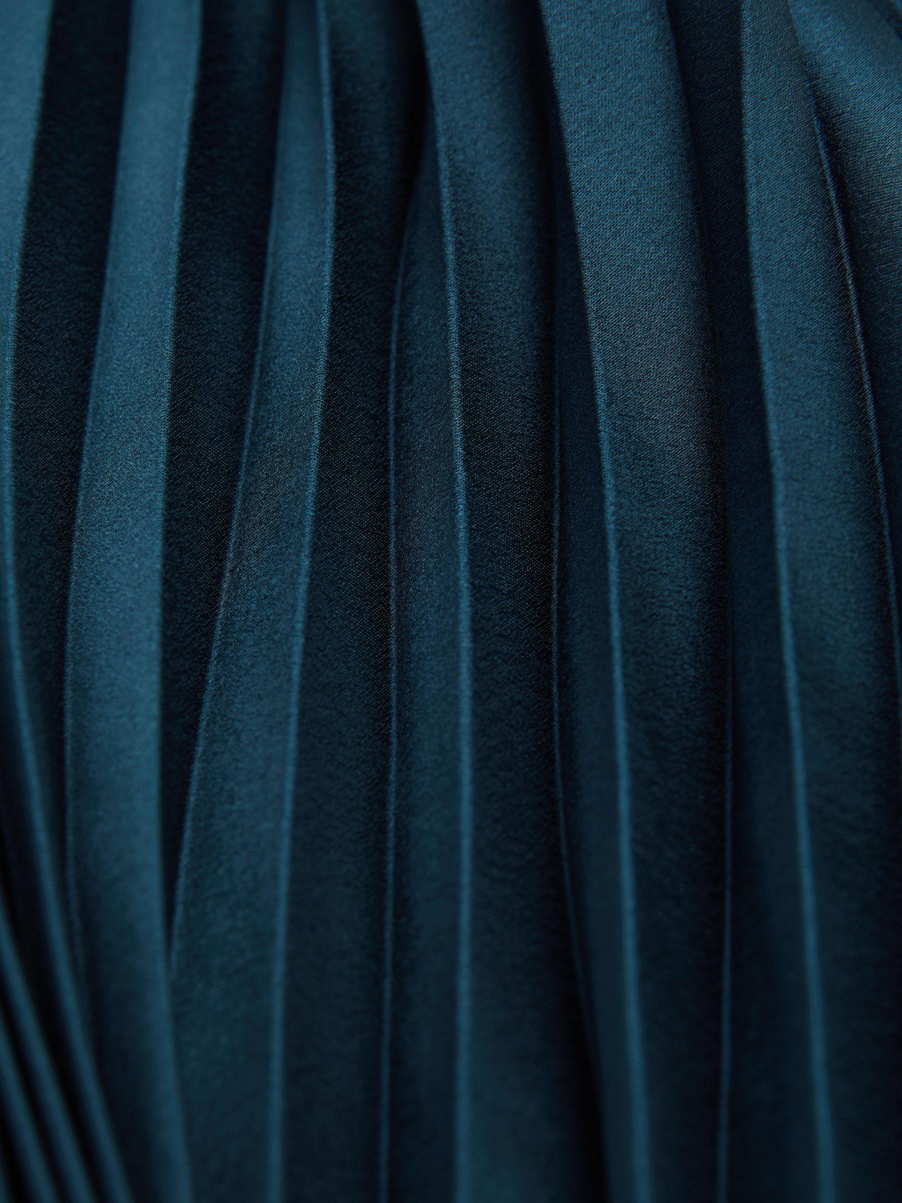 Acler Pleated Blouson Sleeve Midi Dress in Sea Blue - Image 7 of 7