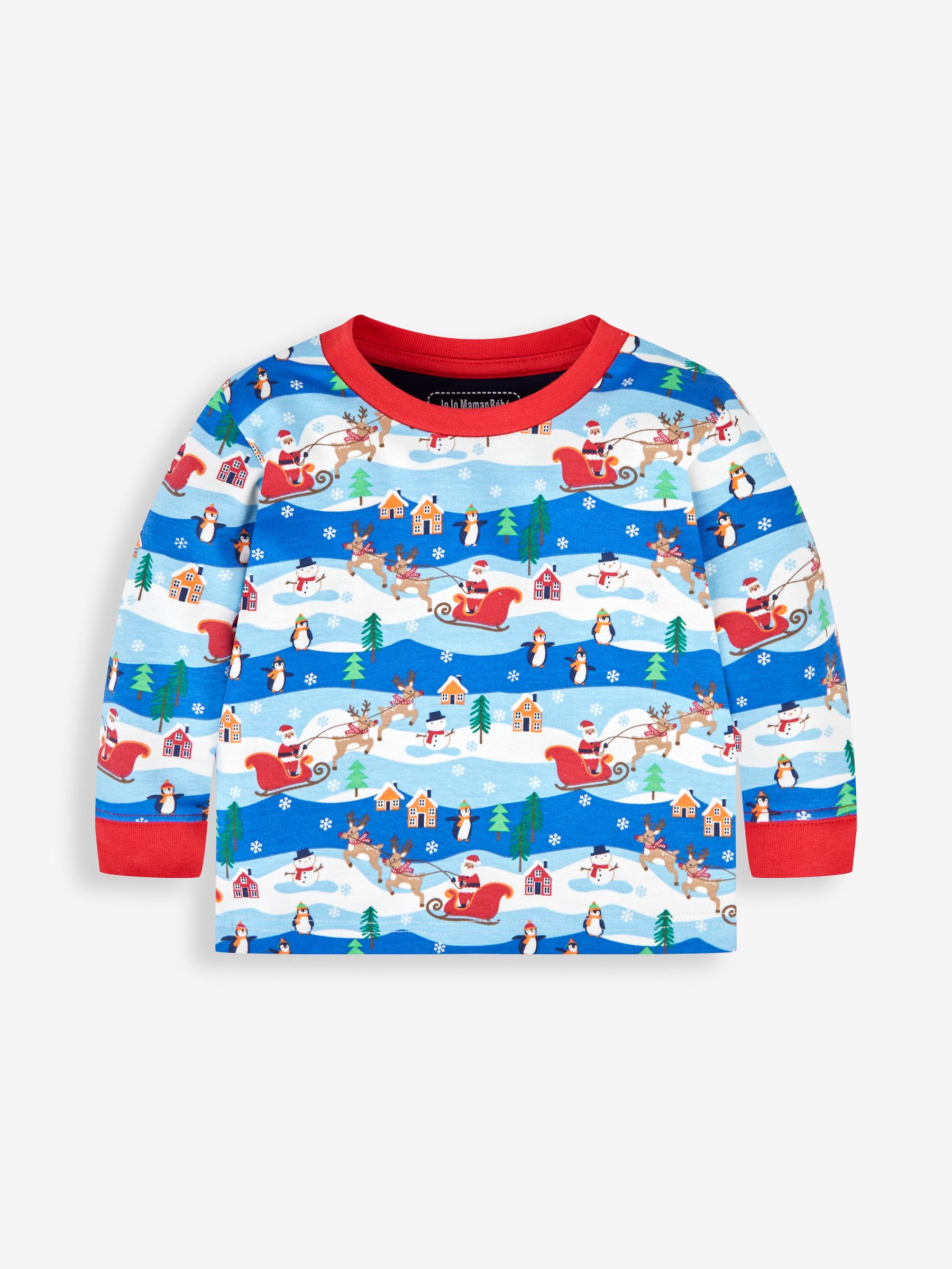 Blue Kids' Christmas Scene Pyjamas - Image 4 of 8