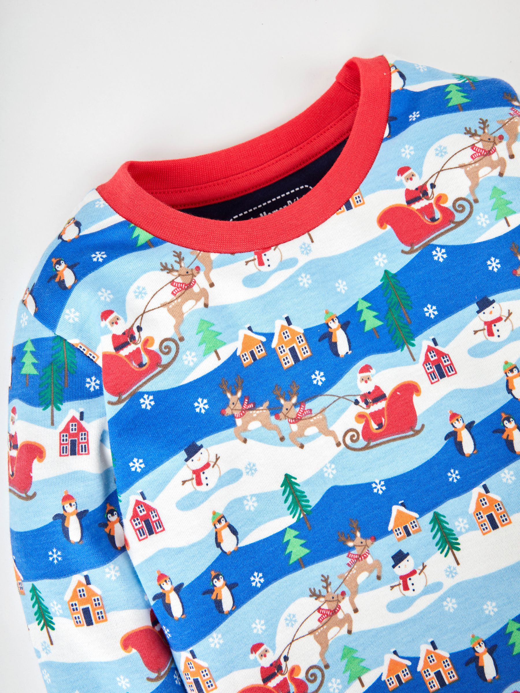 Blue Kids' Christmas Scene Pyjamas - Image 6 of 8