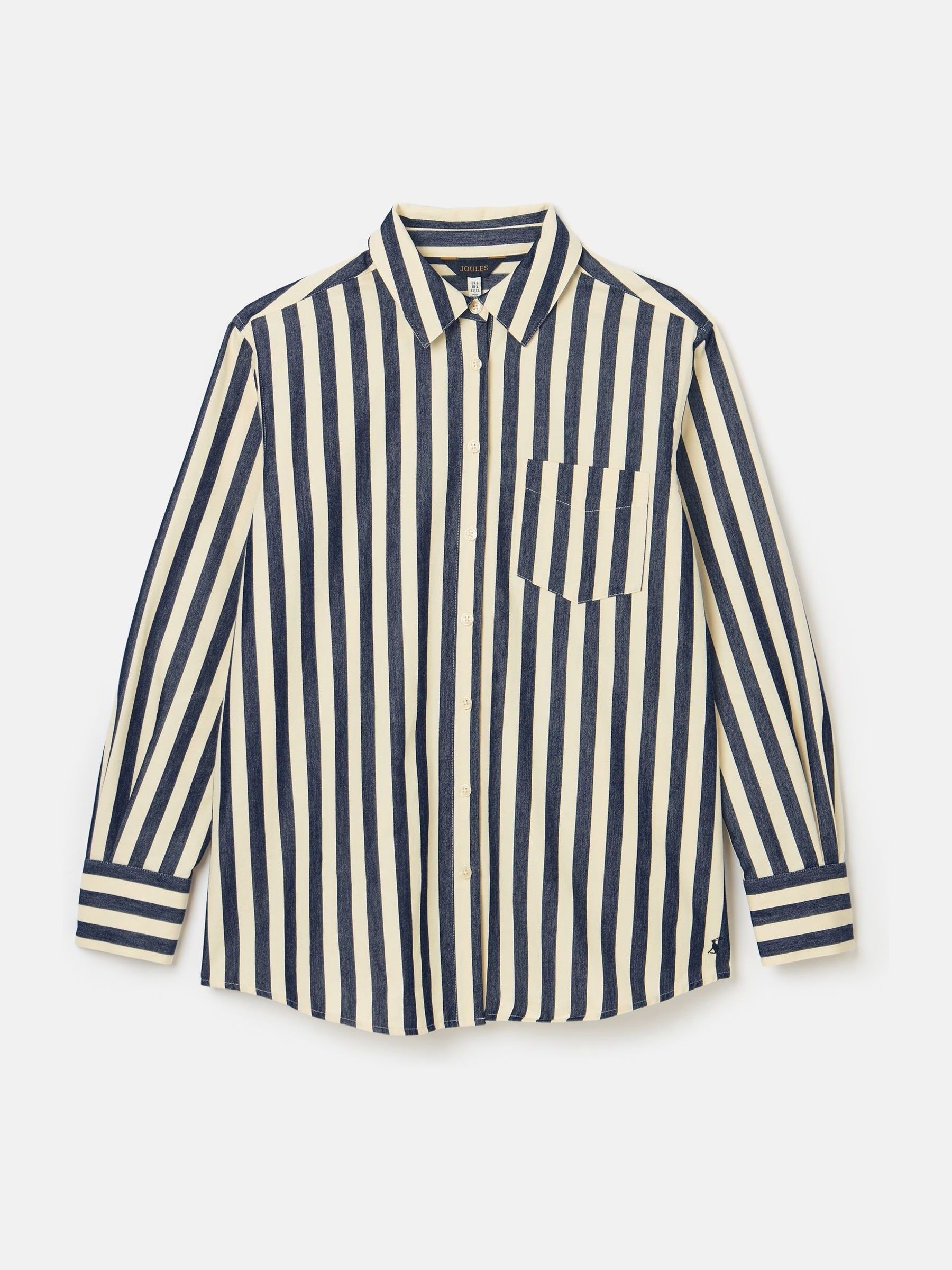 Amilla Navy & Cream Stripe Shirt - Image 6 of 6