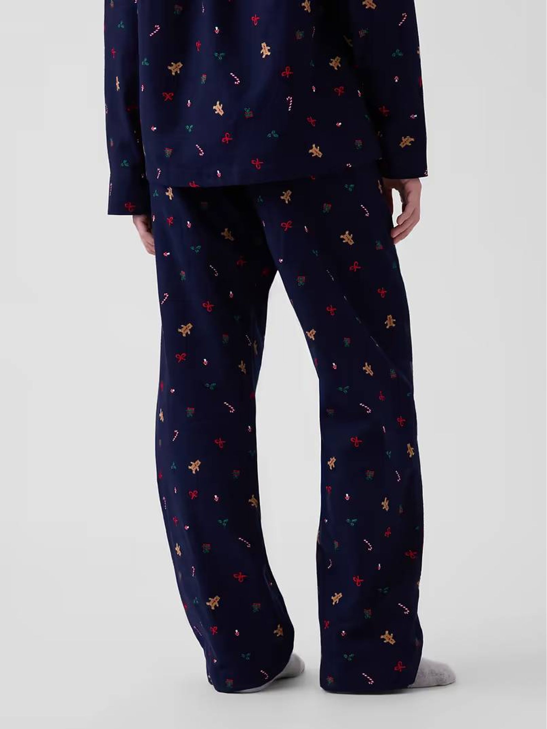Navy Gingerbread Matching Family Flannel Pyjama Bottoms - Image 5 of 7
