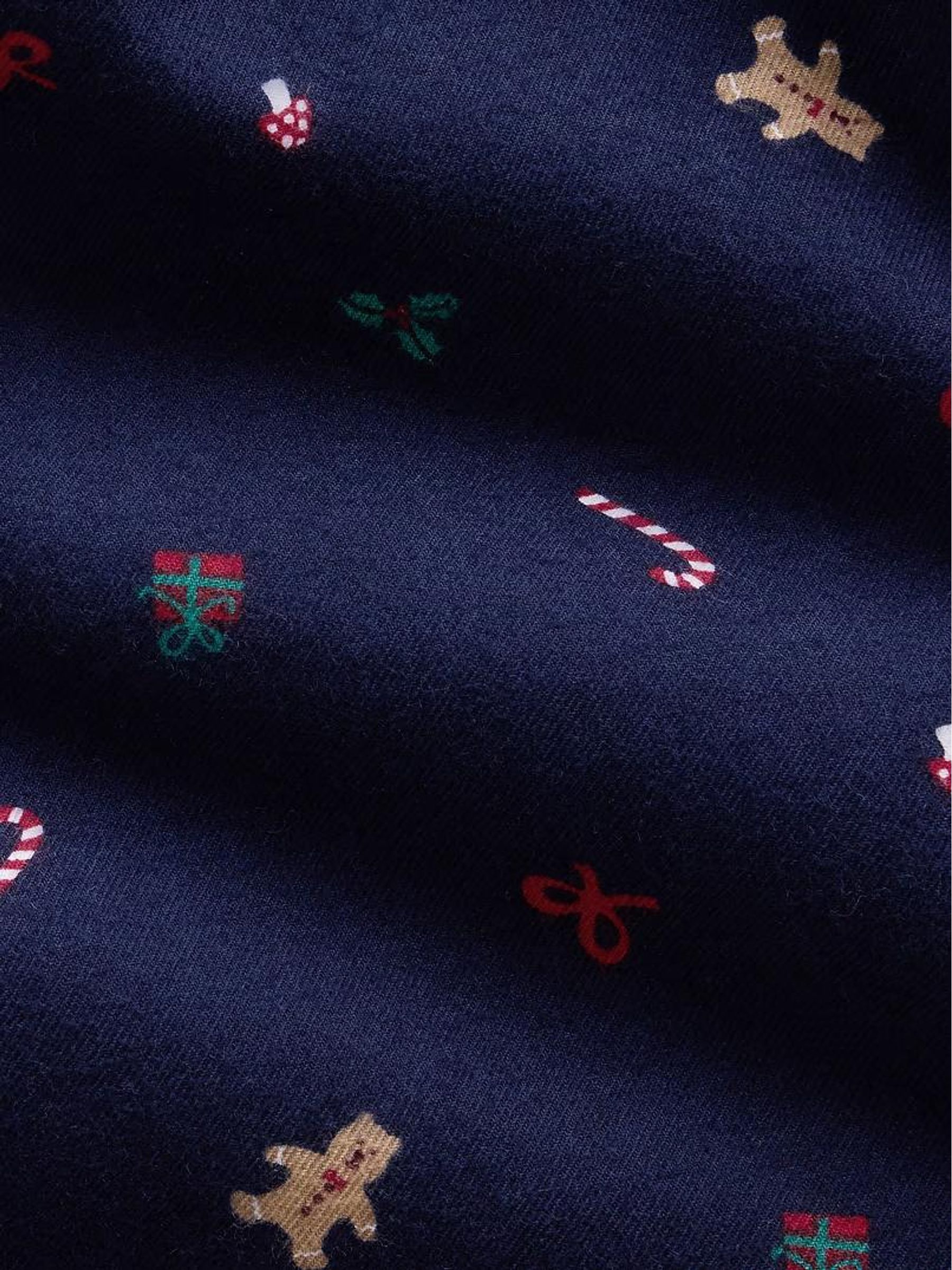 Navy Gingerbread Matching Family Flannel Pyjama Bottoms - Image 6 of 7