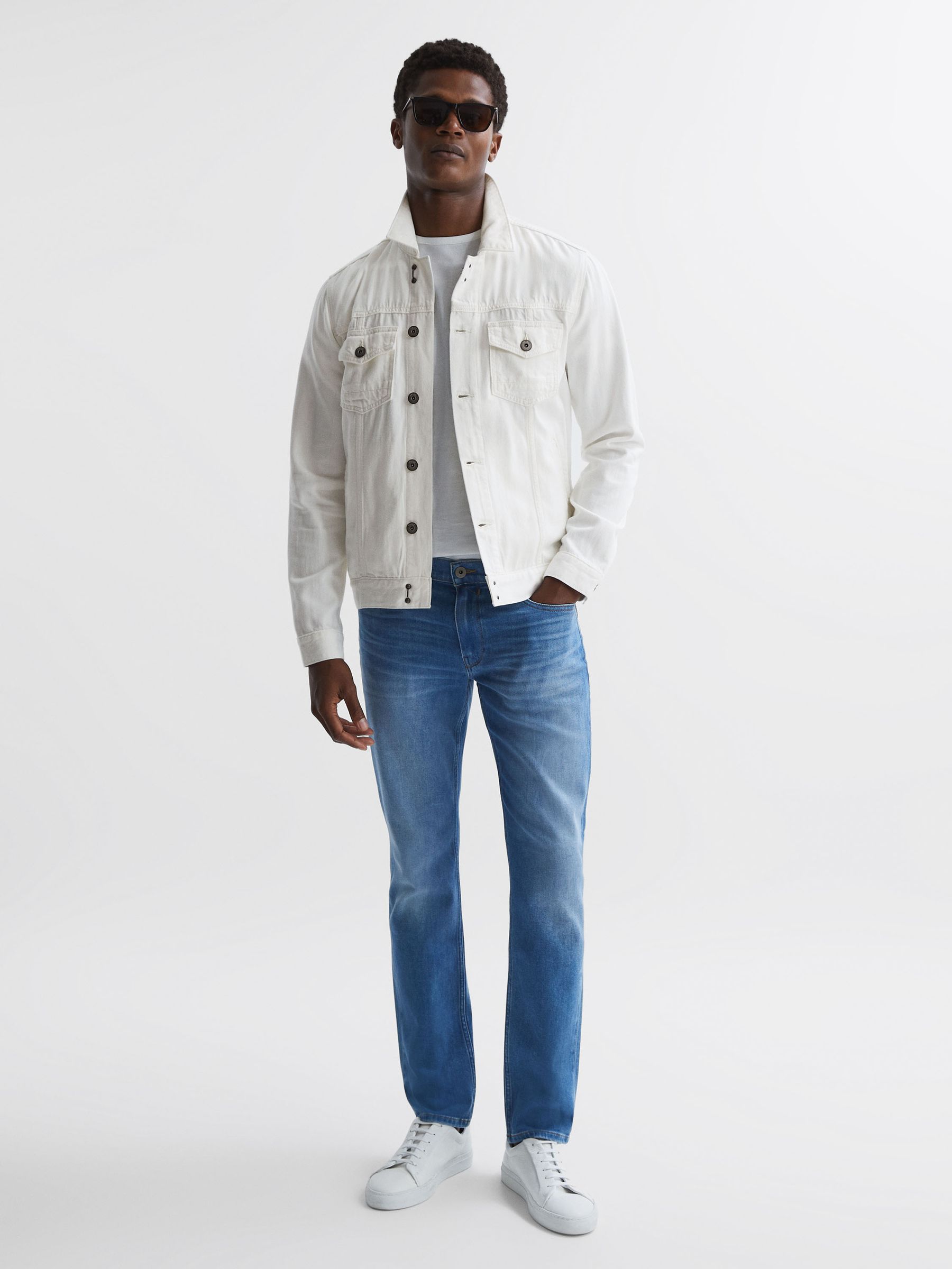 Paige Denim Button Through Jacket in Vintage Prism Glow - Image 4 of 6