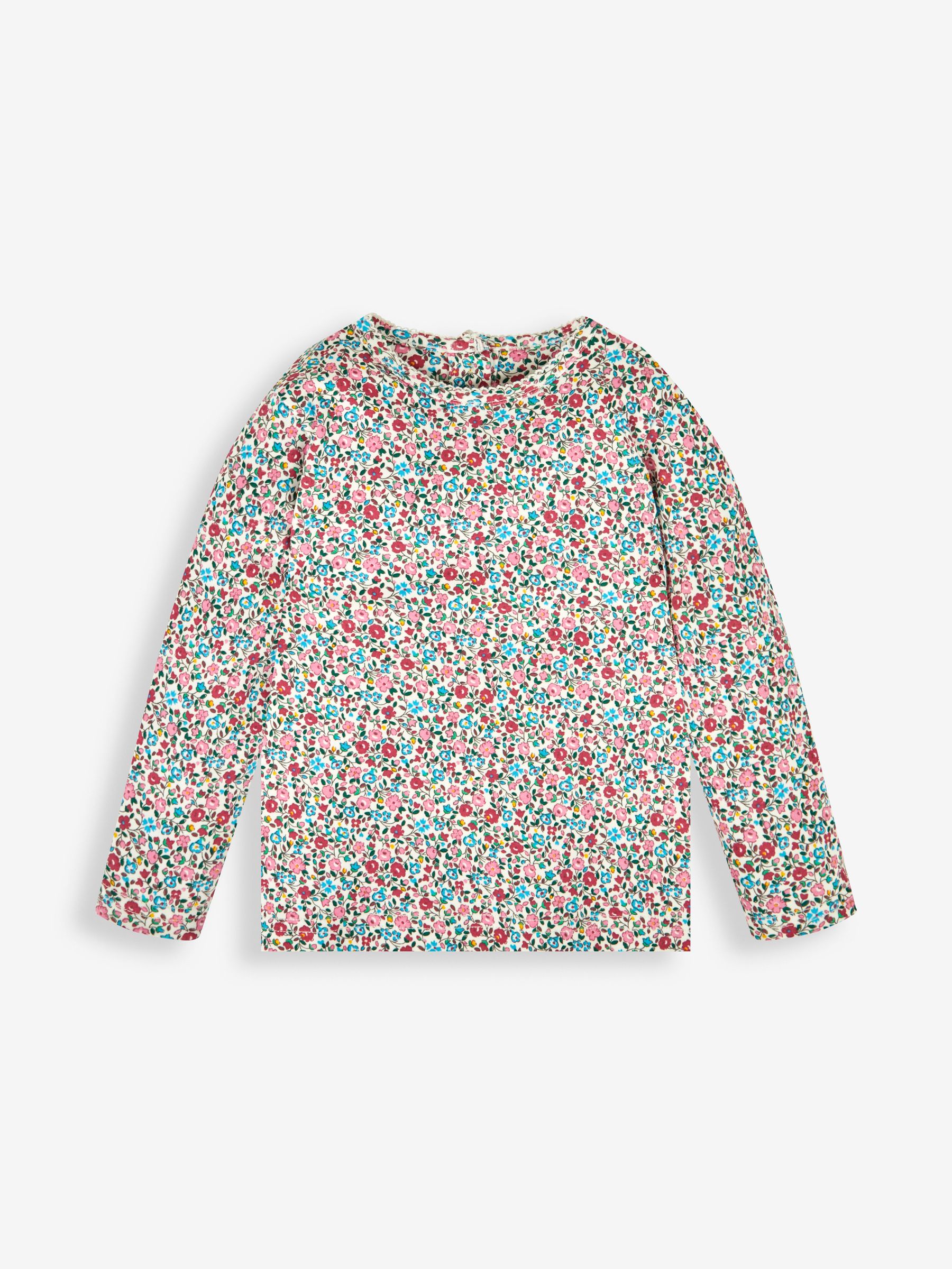 Pink Bunny Floral Girls' 2-Piece Appliqué Pinafore Dress & Top Set - Image 6 of 6