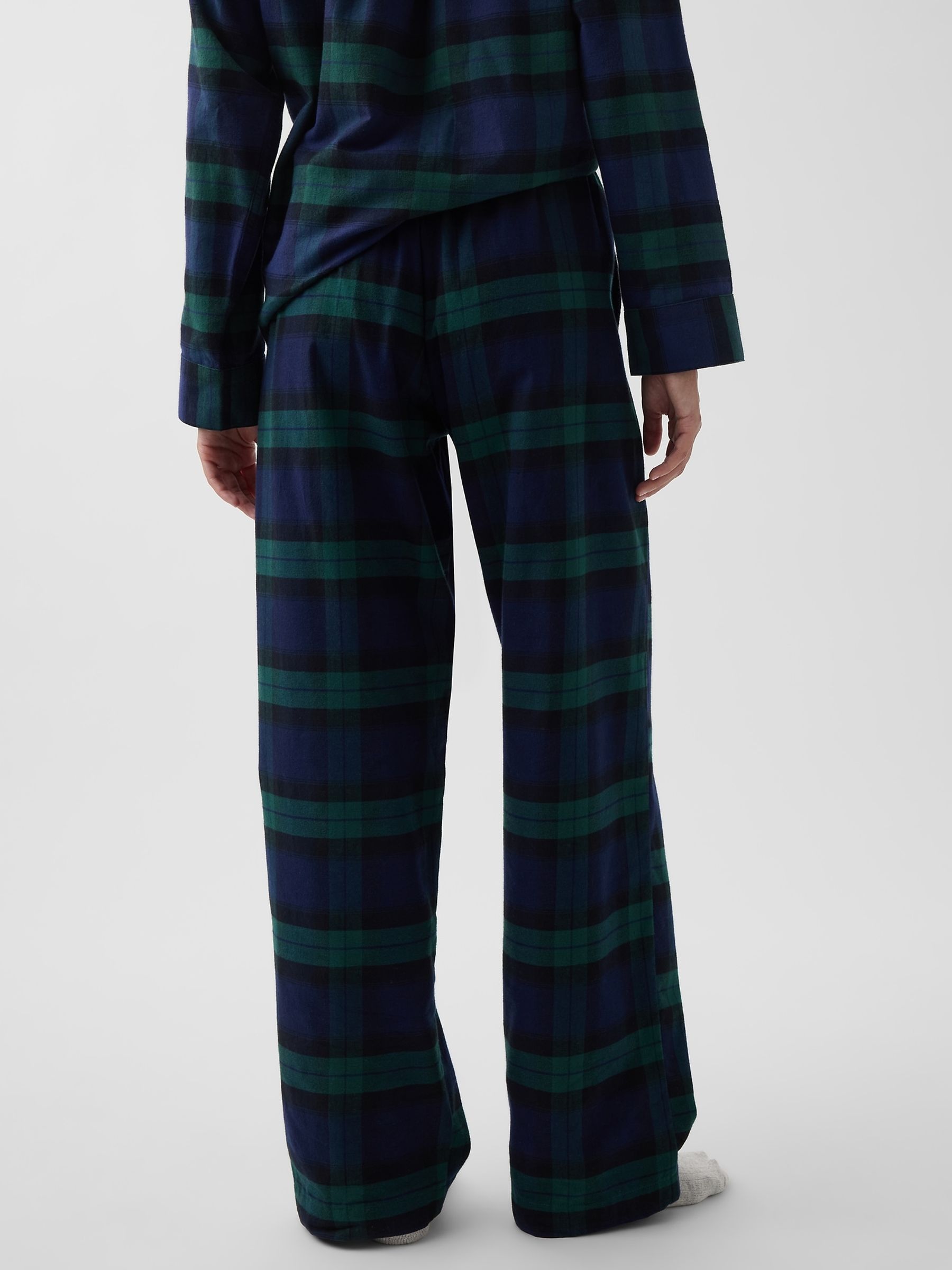 Green & Navy Check Matching Family Flannel Pyjama Bottoms - Image 2 of 5