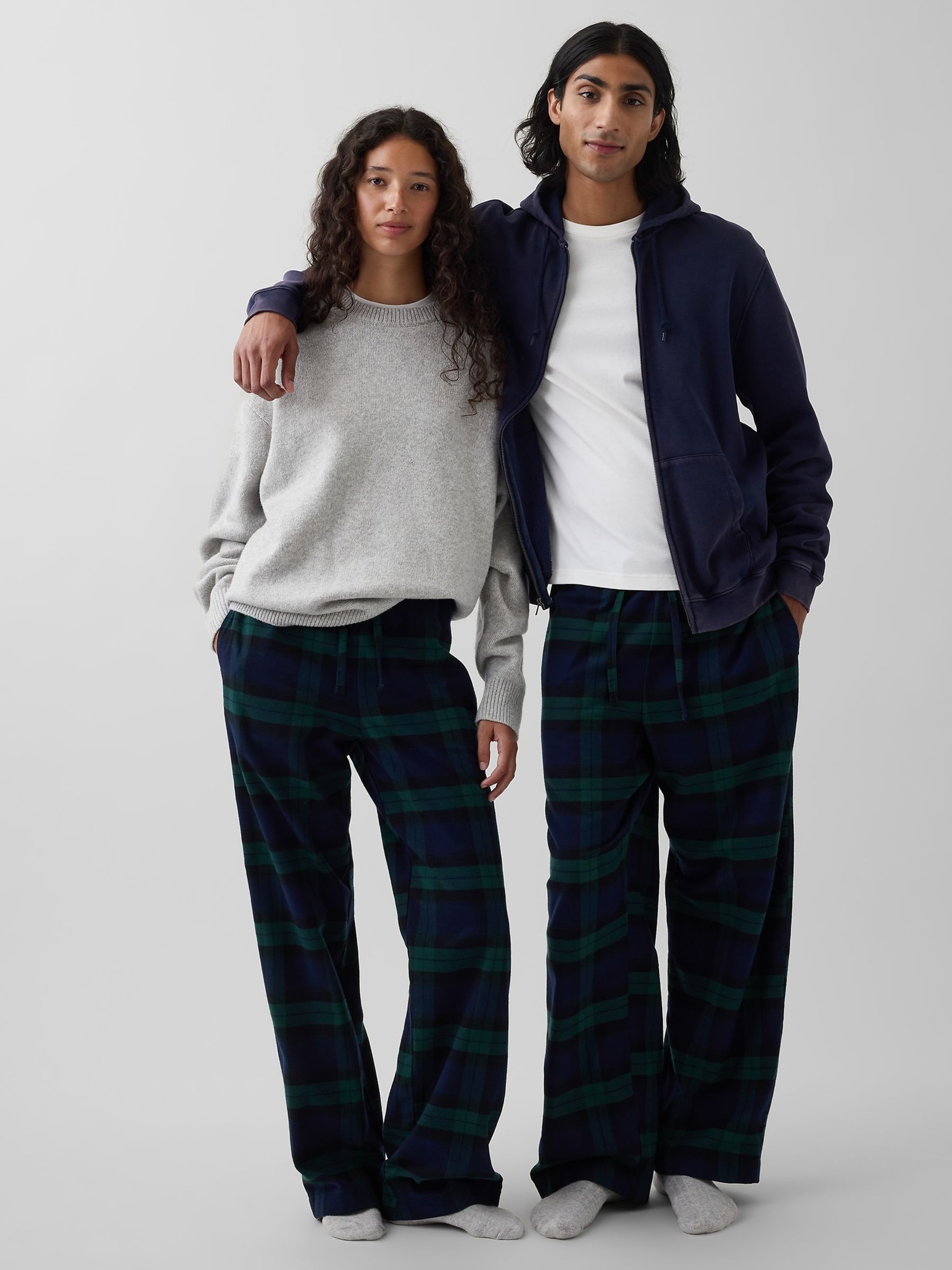 Green & Navy Check Matching Family Flannel Pyjama Bottoms - Image 5 of 5 Green & Navy Check Matching Family Flannel Pyjama Bottoms - Image 5 of 5