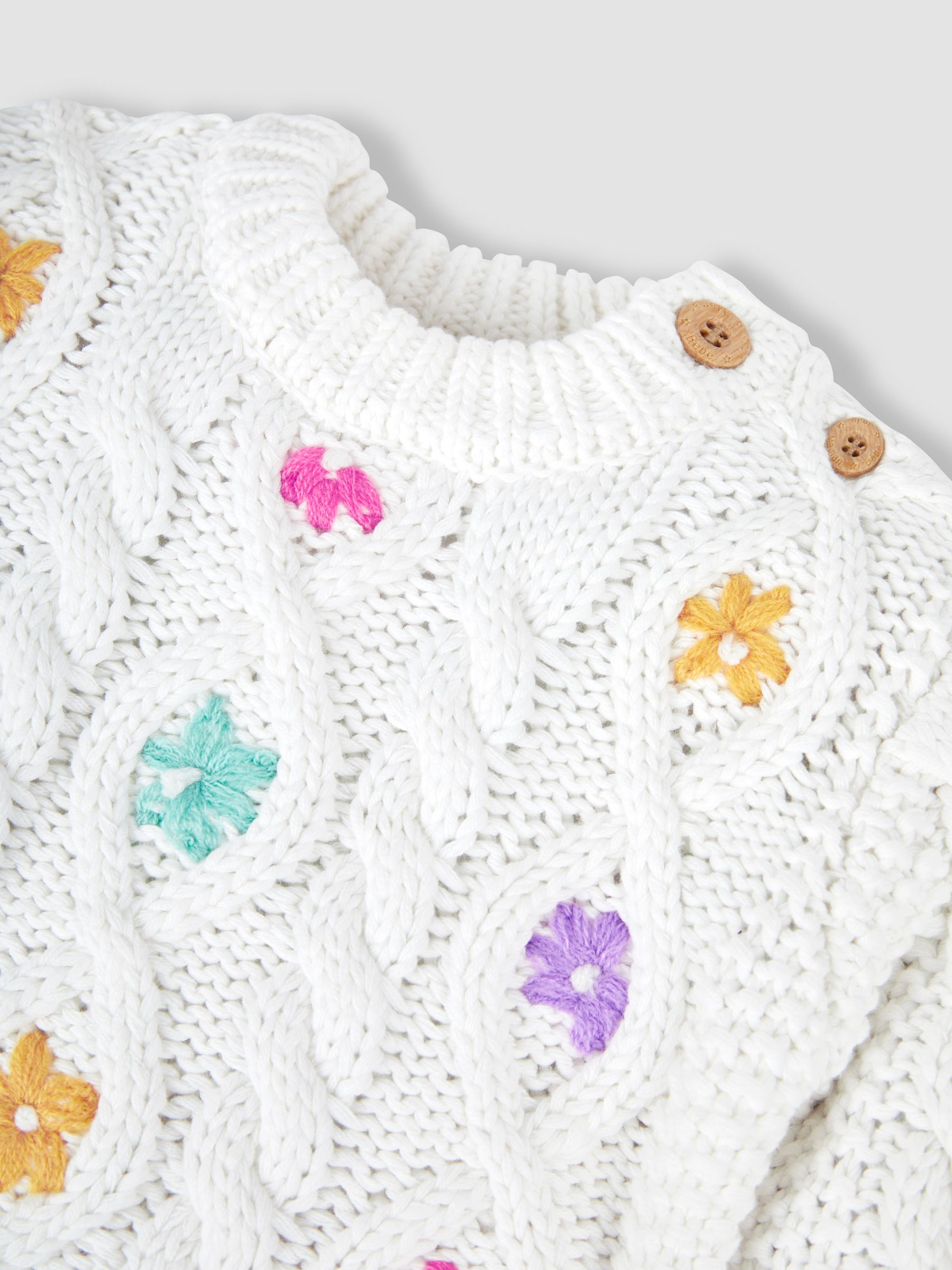 Cream 100% Cotton Jumper - Image 5 of 6