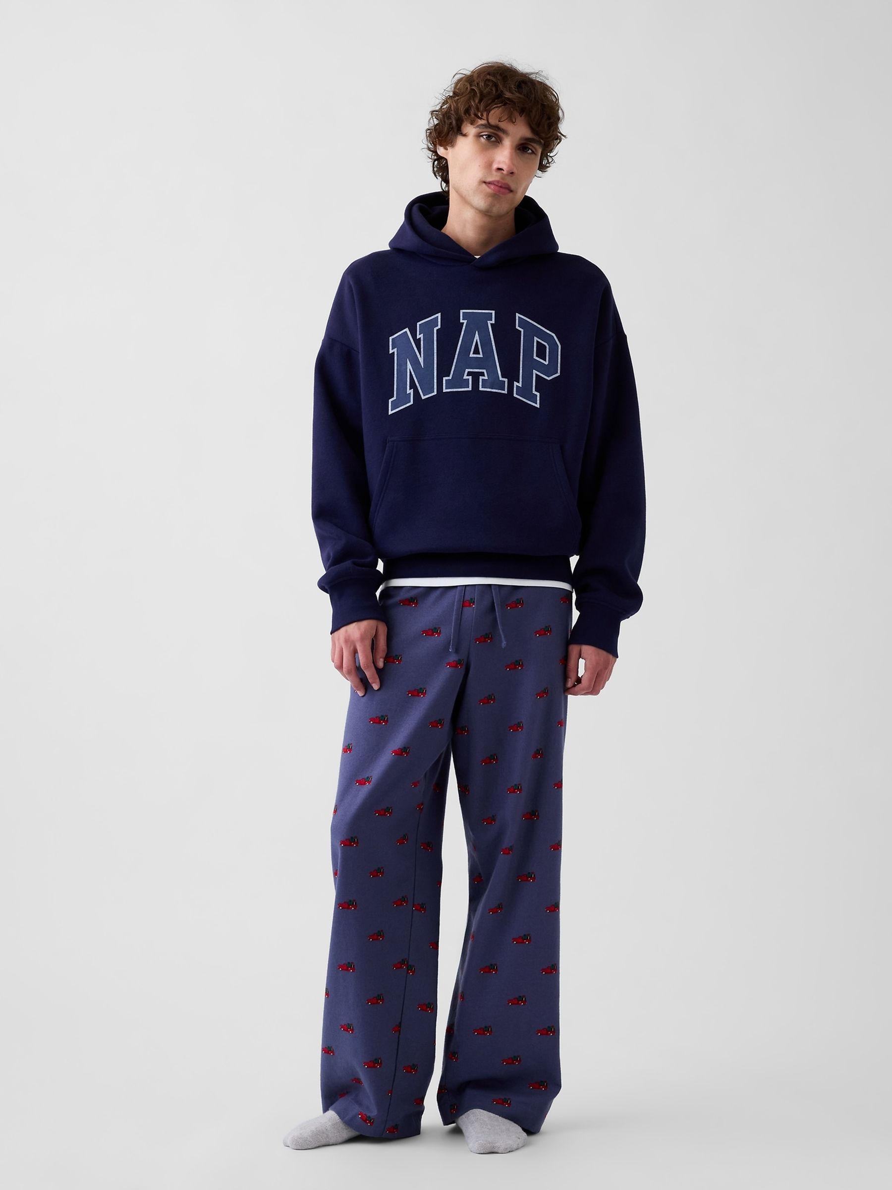 Navy Christmas Truck Softest Flannel Pyjama Bottoms - Image 4 of 5