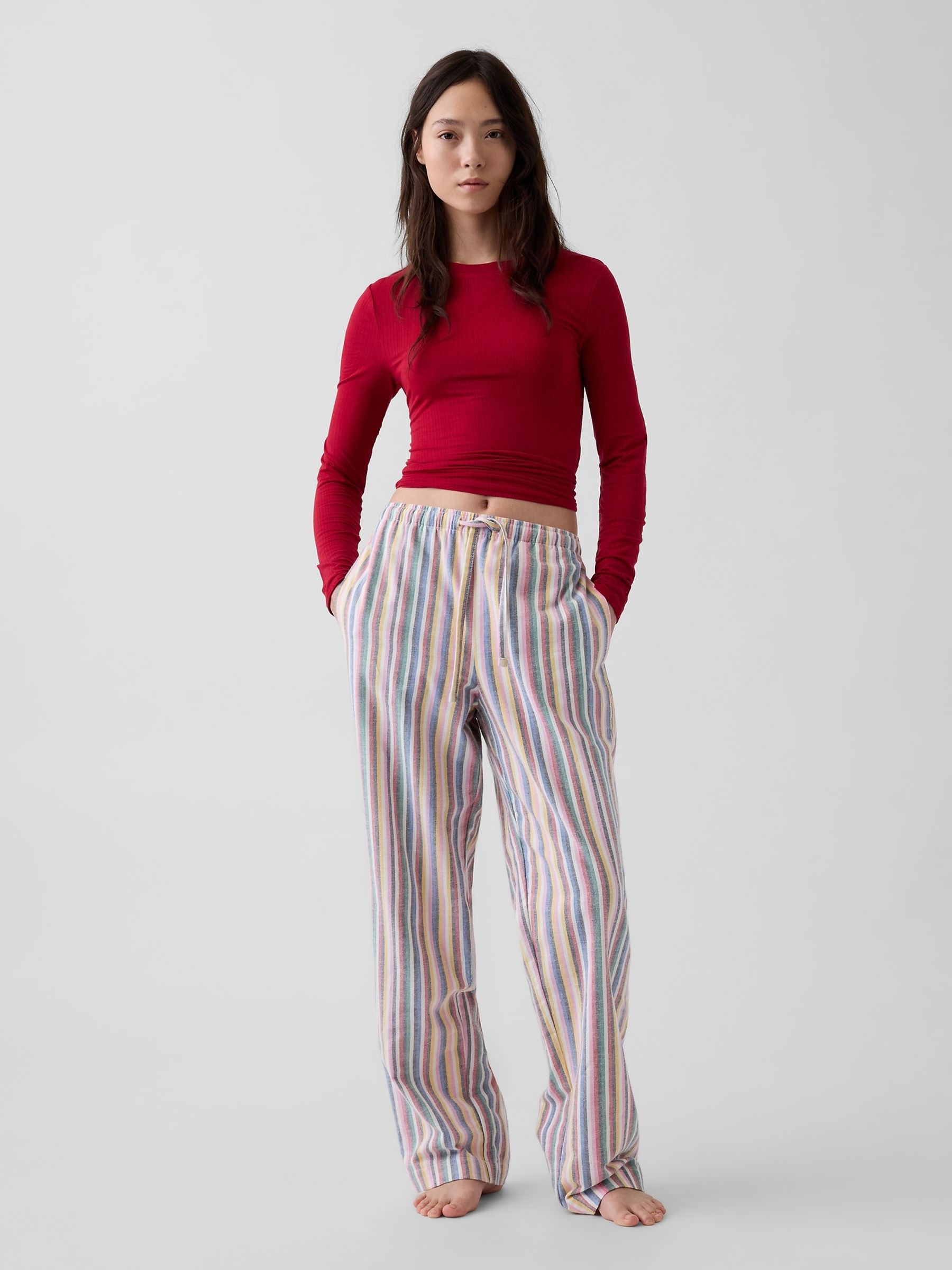 Multi Stripe Softest Flannel Pyjama Bottoms - Image 3 of 3