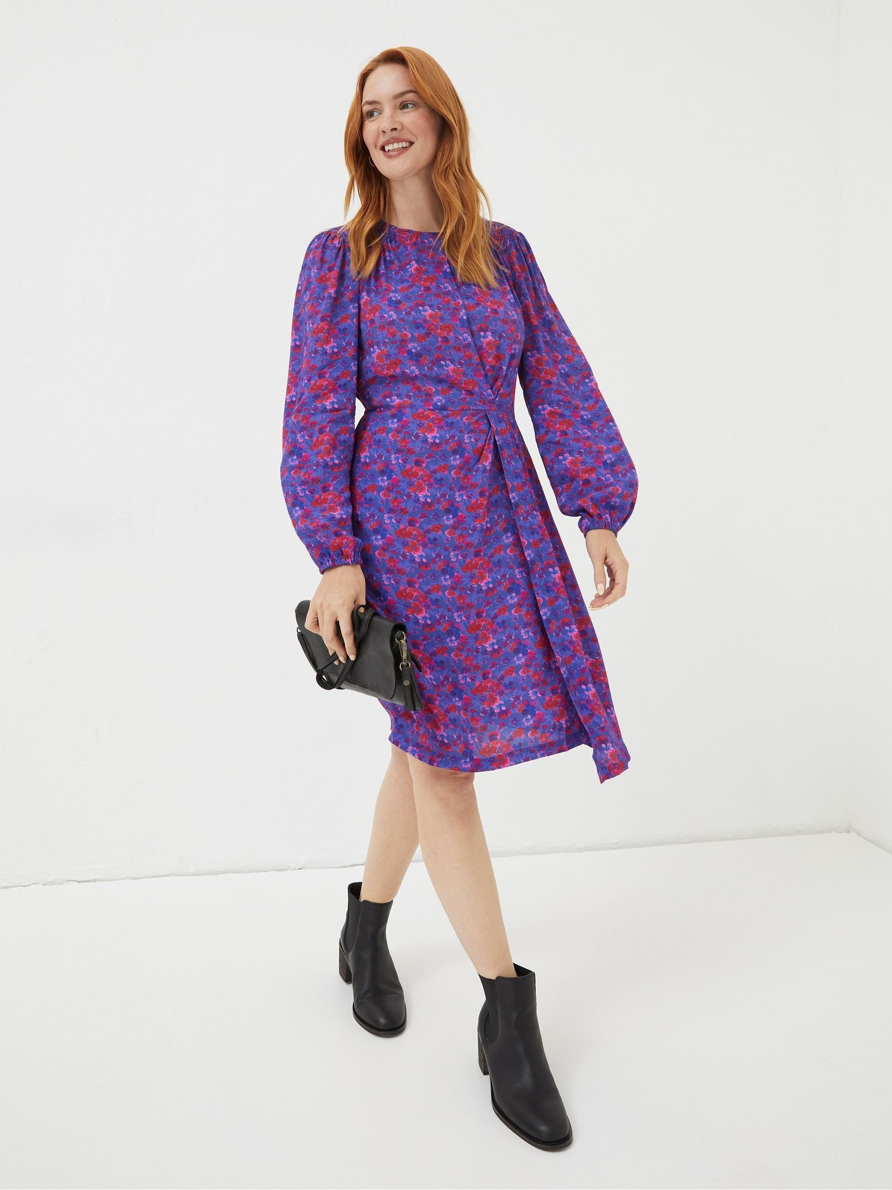 Purple Annie Painterly Floral Dress - Image 3 of 5