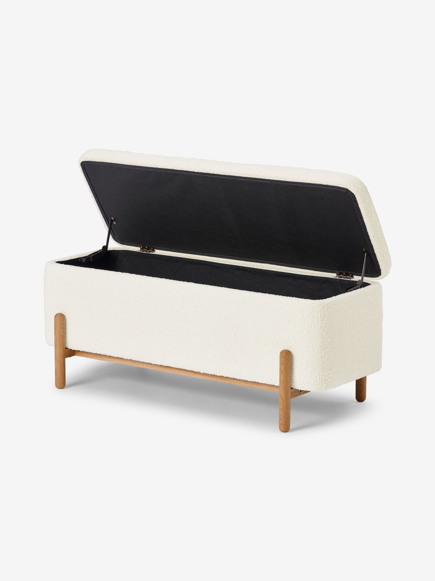 Asare Storage Ottoman Bench in White