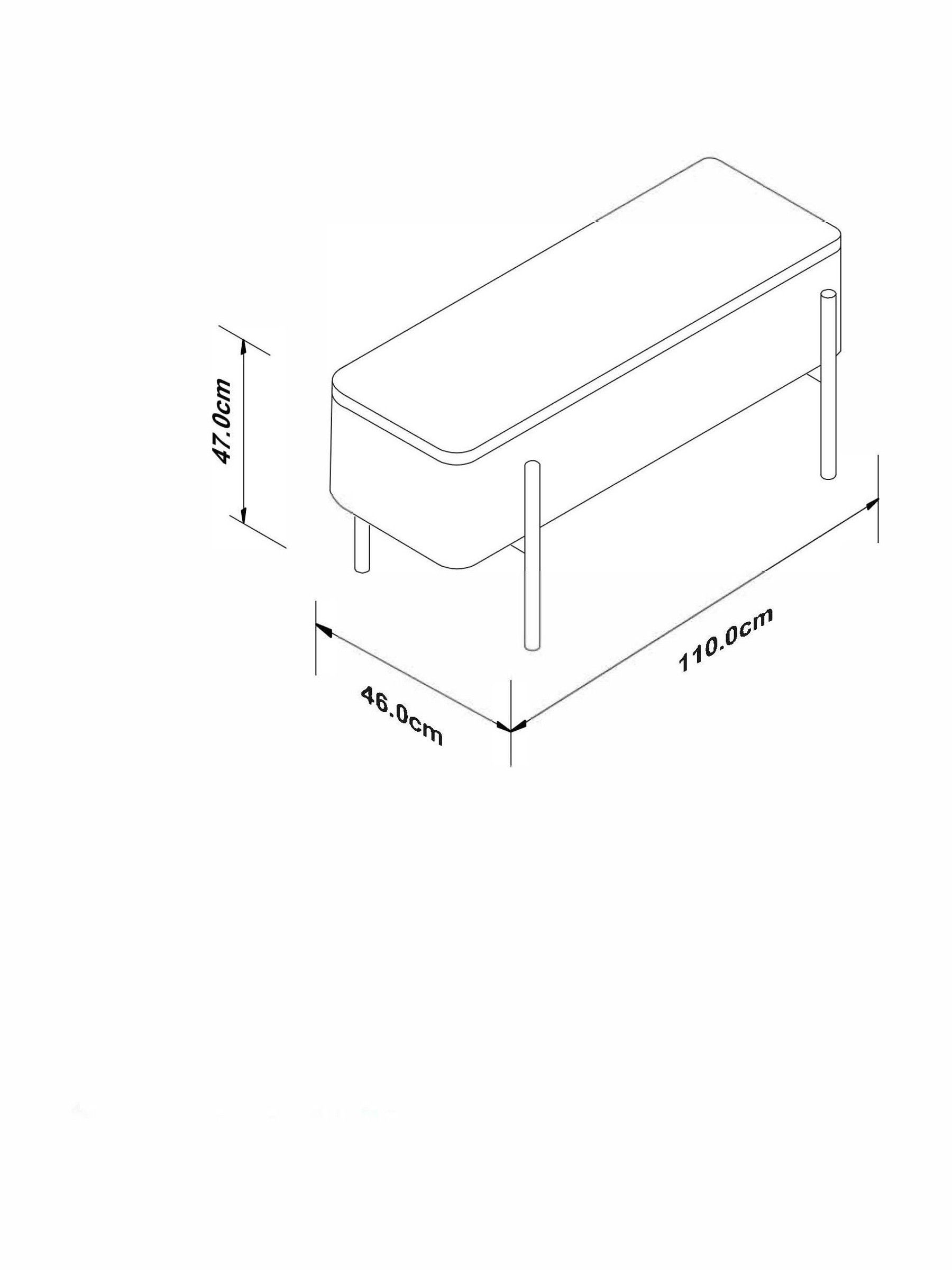 Asare Storage Ottoman Bench in White - Image 4 of 4