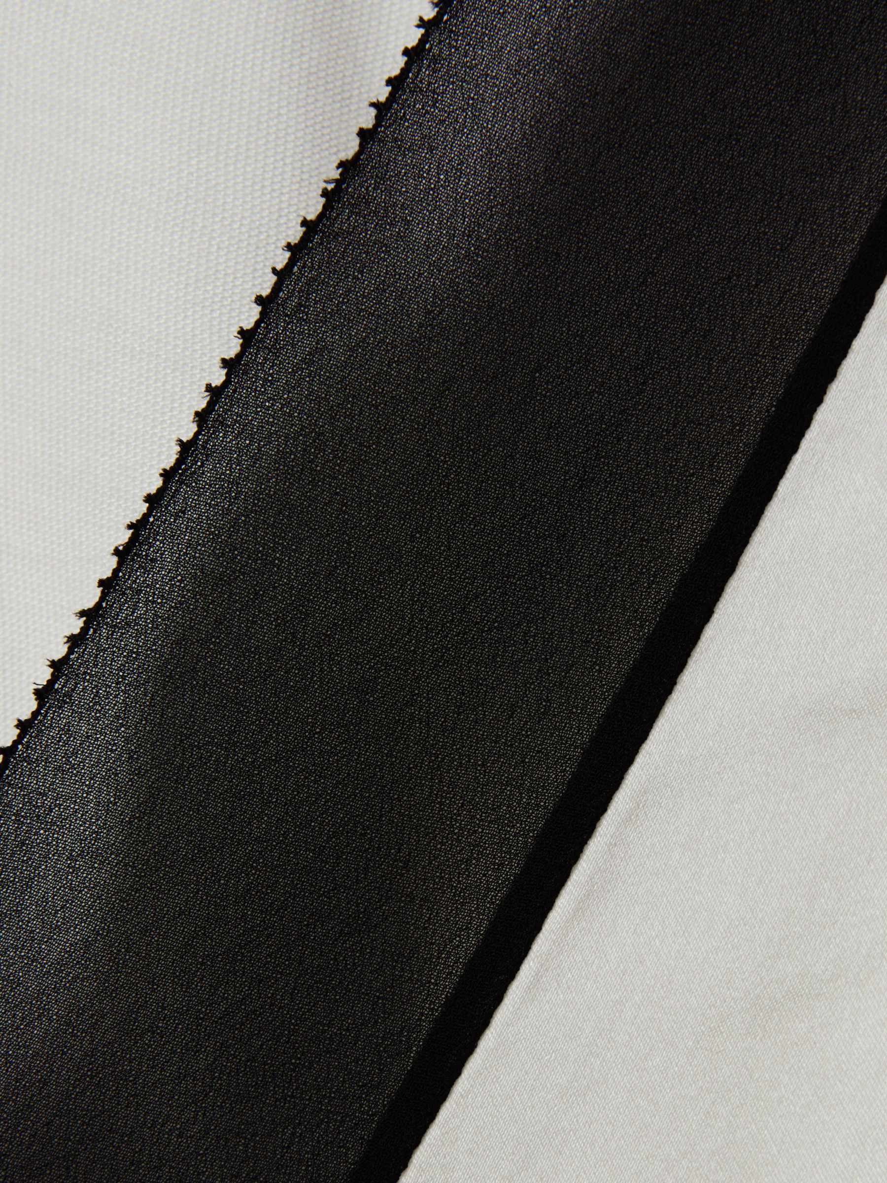 Silk Front Colourblock Vest in Ivory/Black - Image 6 of 6