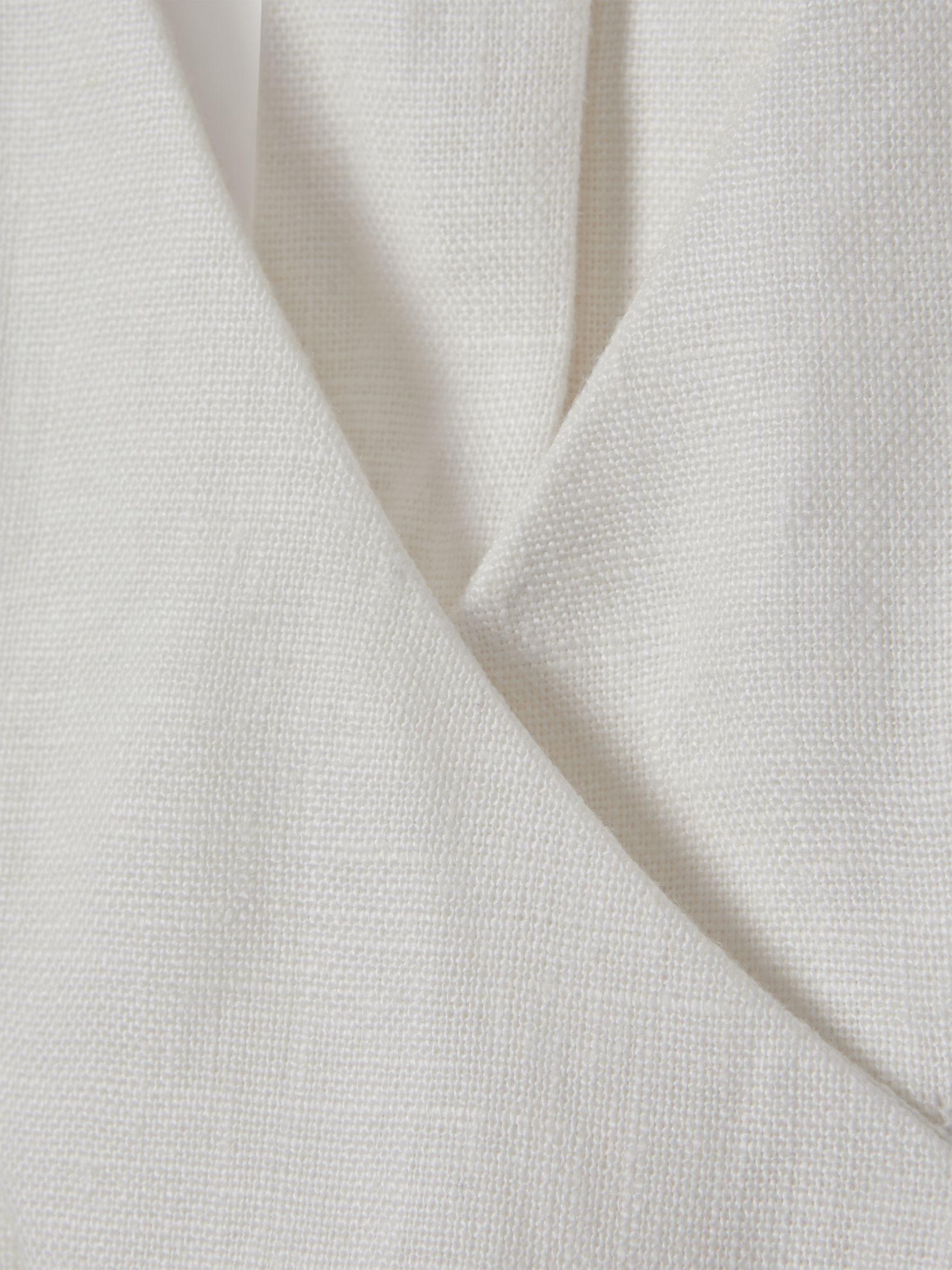 Linen Halter Neck Cropped Top in White - Image 6 of 6