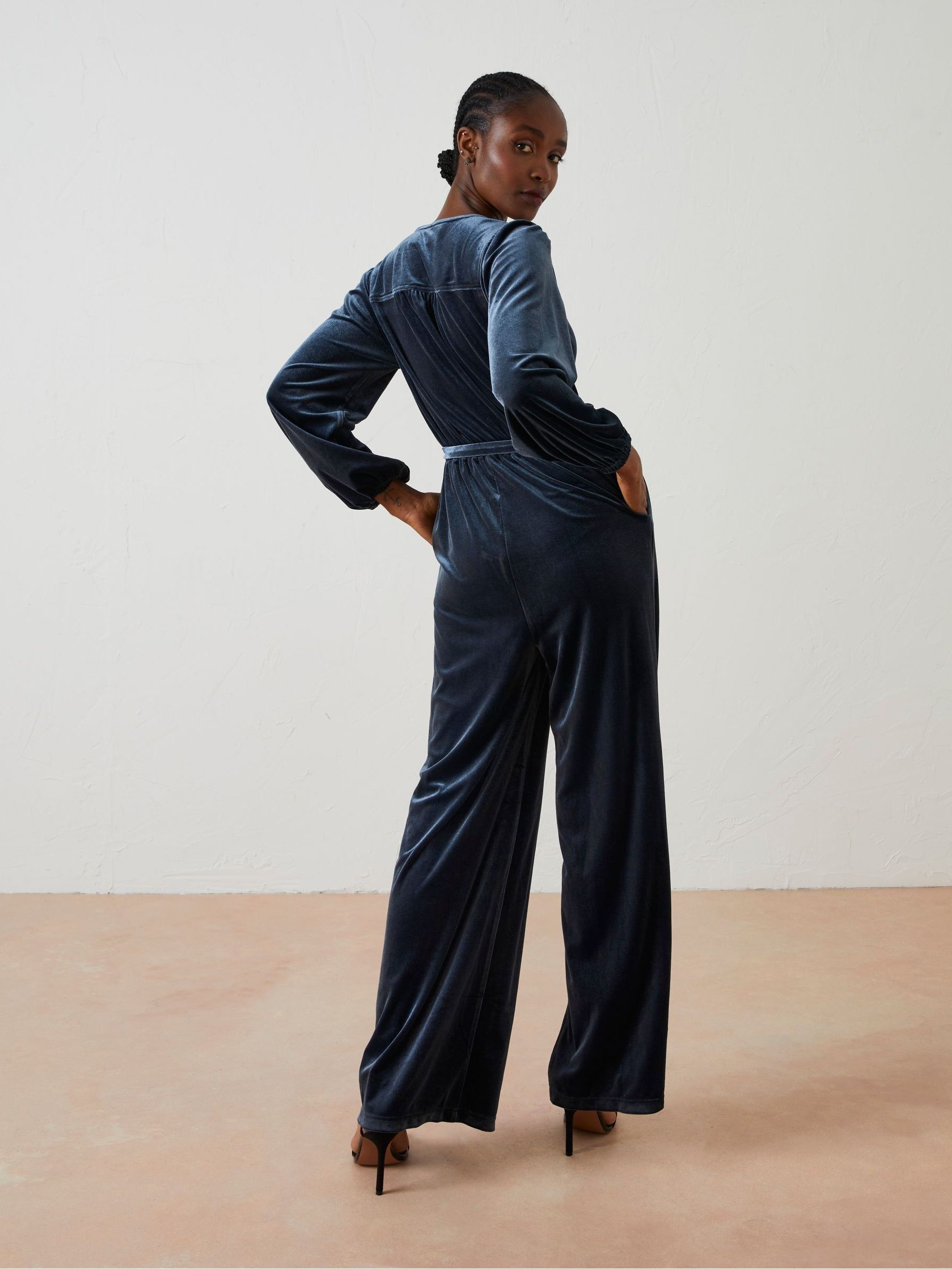 Blue Juniper Velvet Jumpsuit - Image 2 of 6