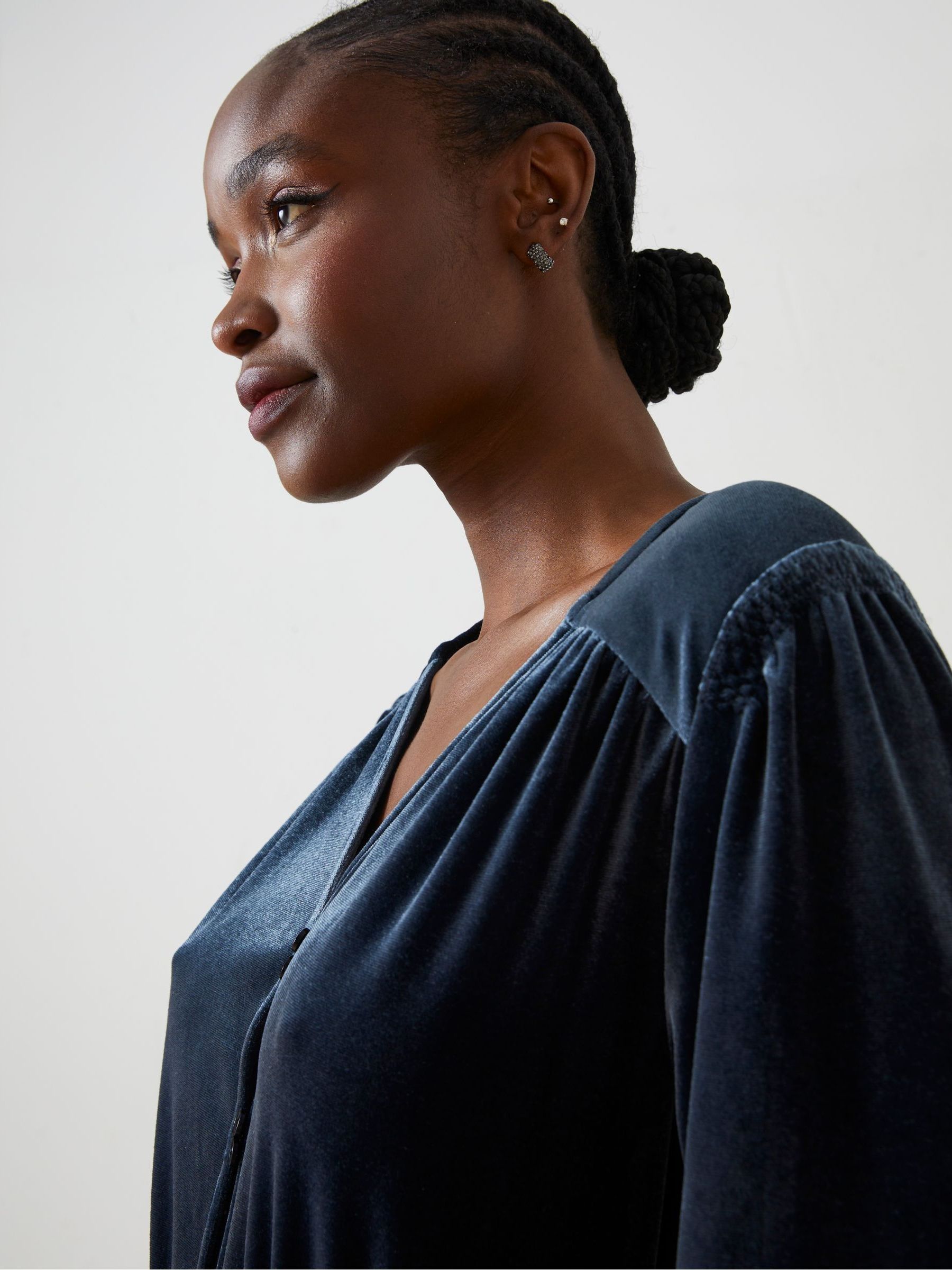 Blue Juniper Velvet Jumpsuit - Image 4 of 6