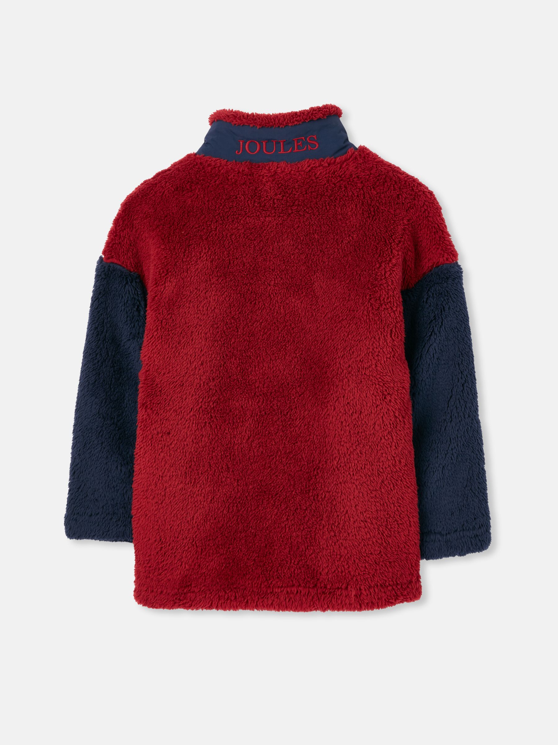 Always Cosy Red/Navy Blue Half Zip Borg Fleece - Image 2 of 5