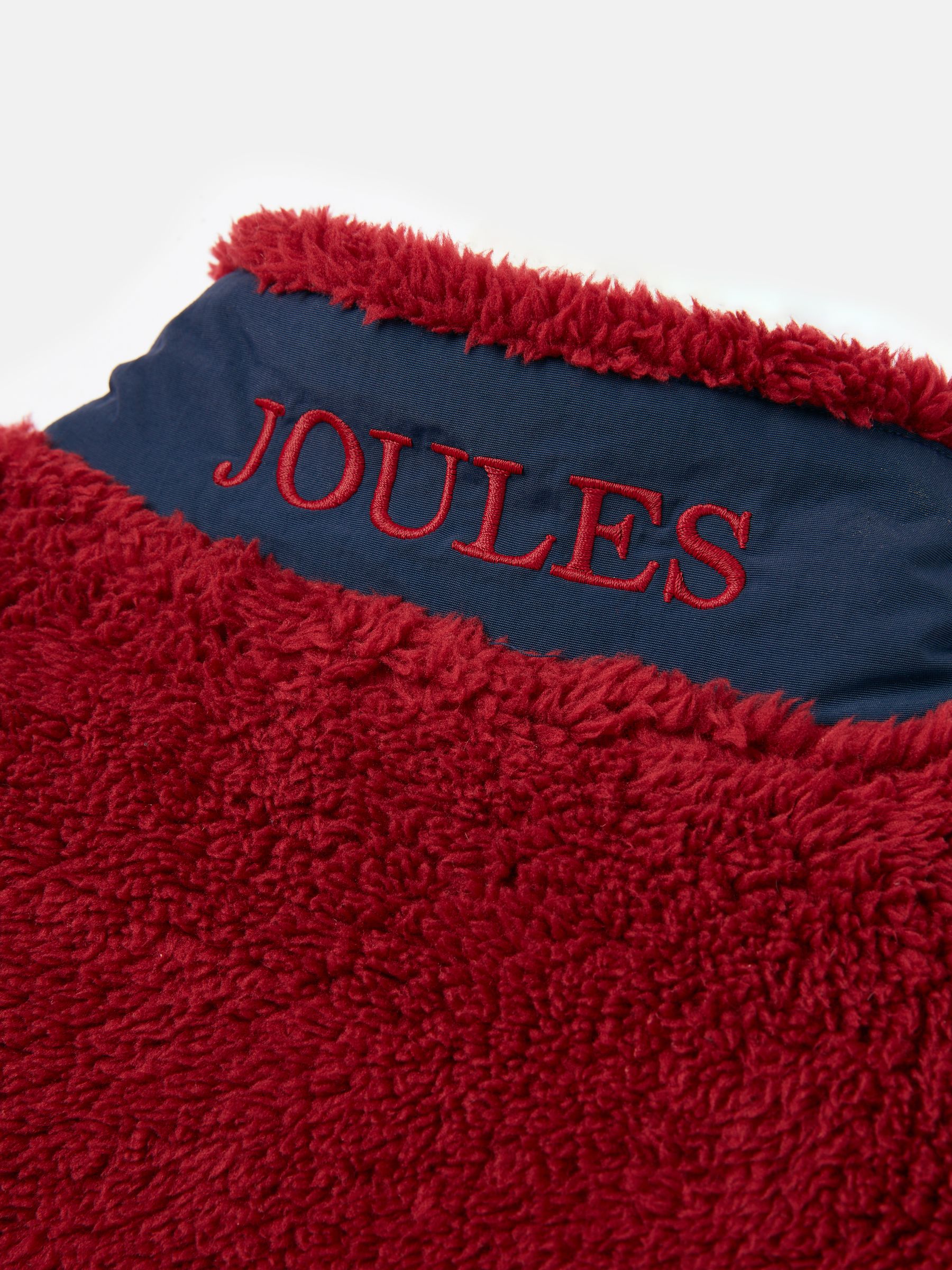 Always Cosy Red/Navy Blue Half Zip Borg Fleece - Image 5 of 5