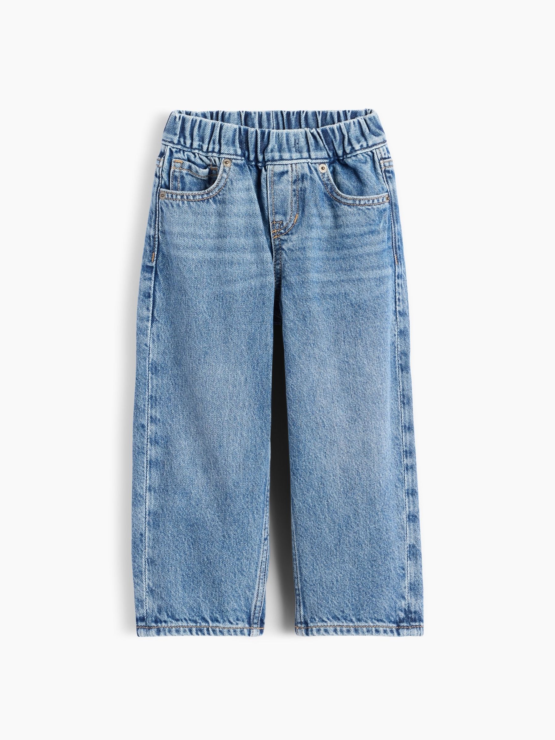 Medium Wash Pull On Baggy Jeans - Image 2 of 4