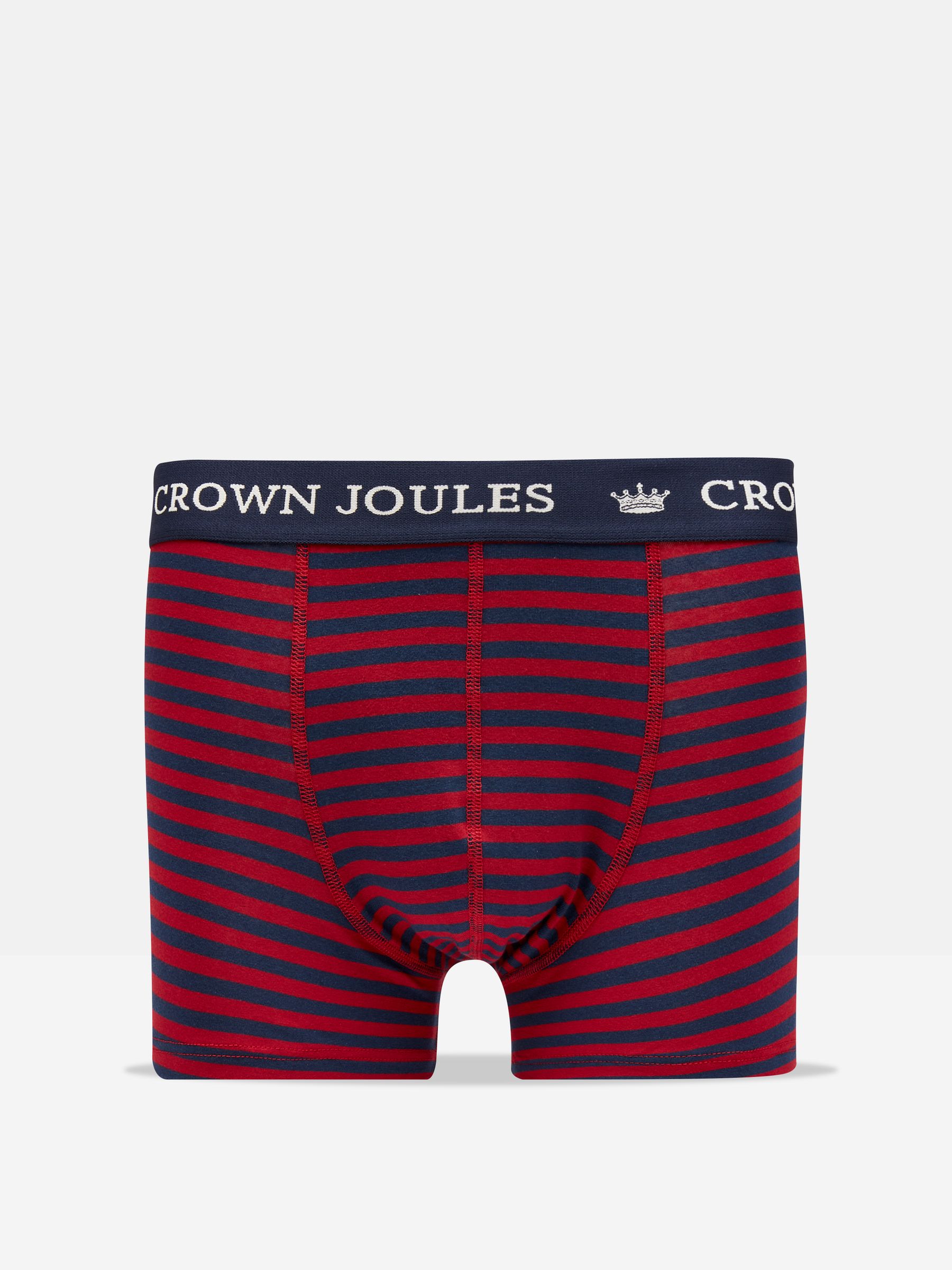 Crown Joules Red Stripe Cotton Boxer Briefs (2 Pack) - Image 2 of 4