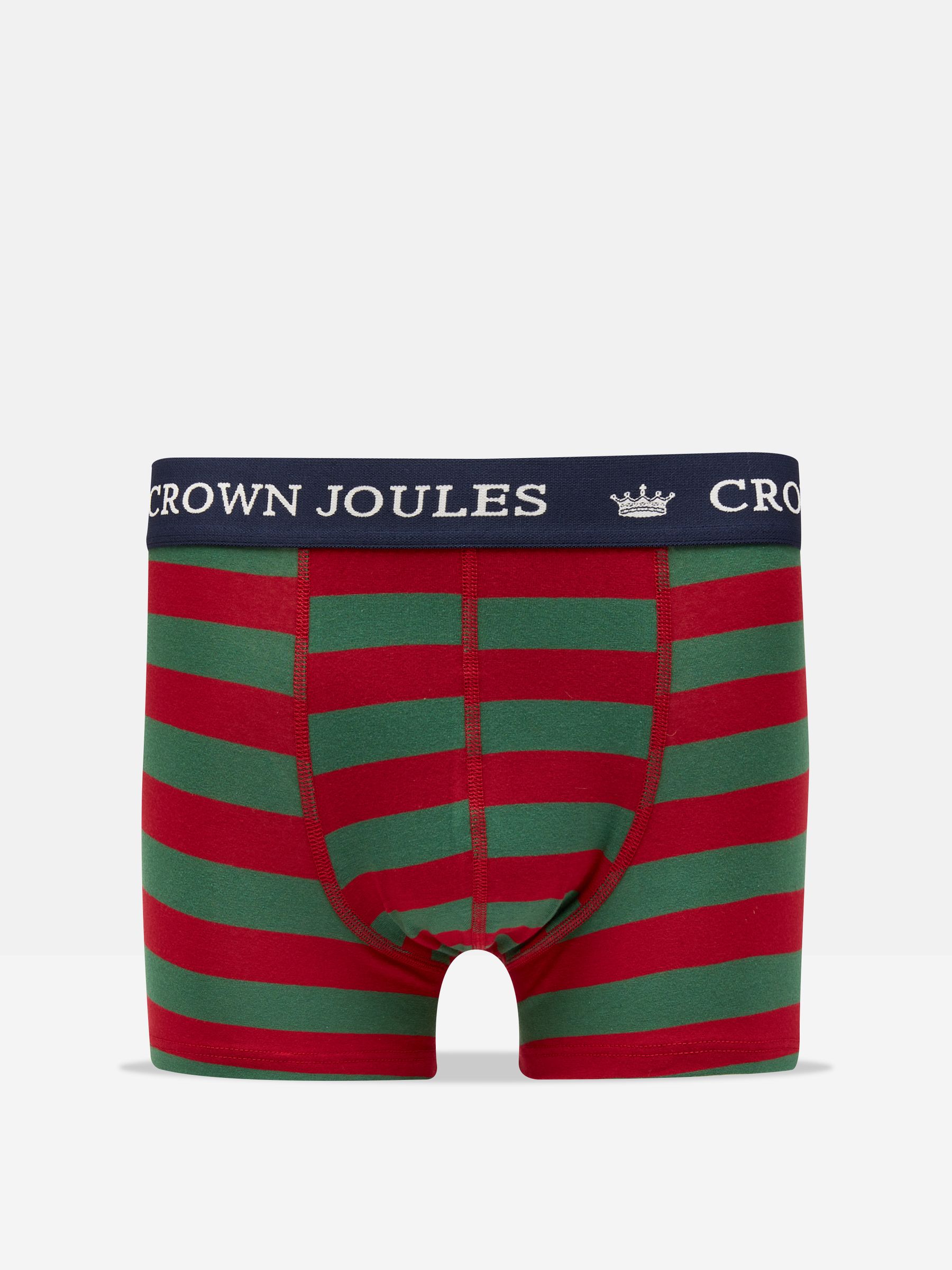 Crown Joules Red Stripe Cotton Boxer Briefs (2 Pack) - Image 3 of 4