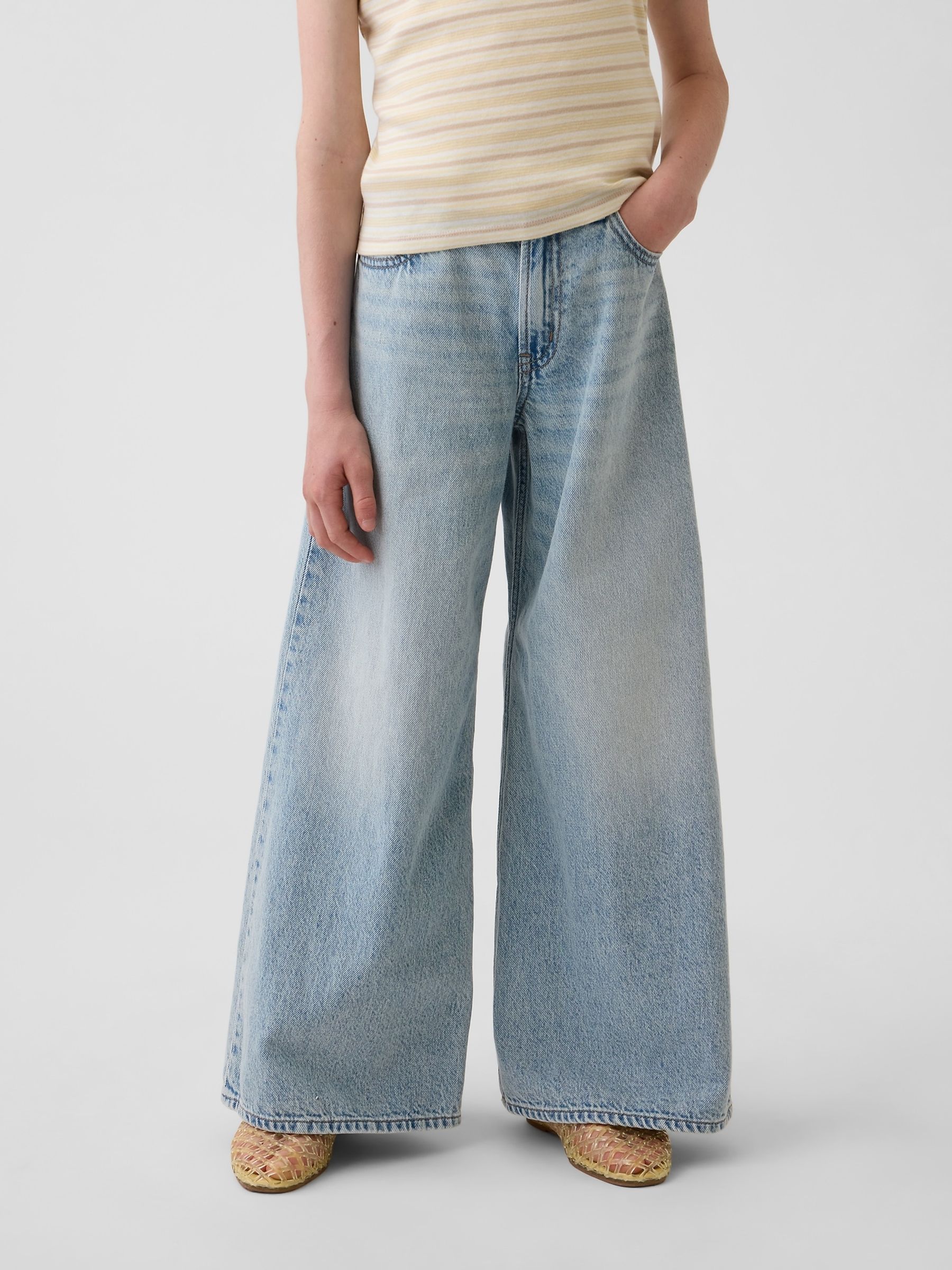 Light Wash Low Rise Baggy Jeans - Image 2 of 5