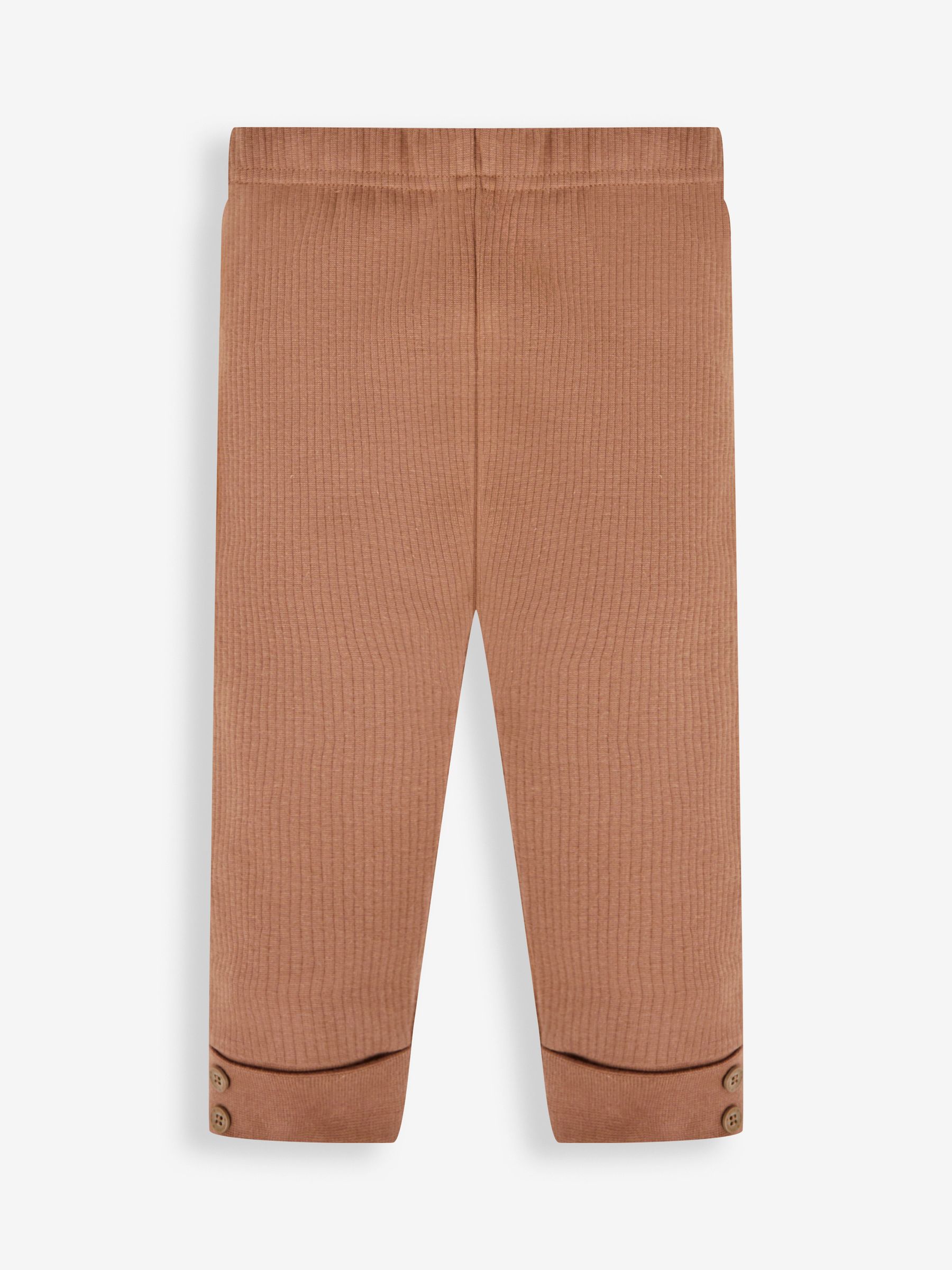 Brown & Natural 2-Pack Rib Leggings - Image 2 of 5