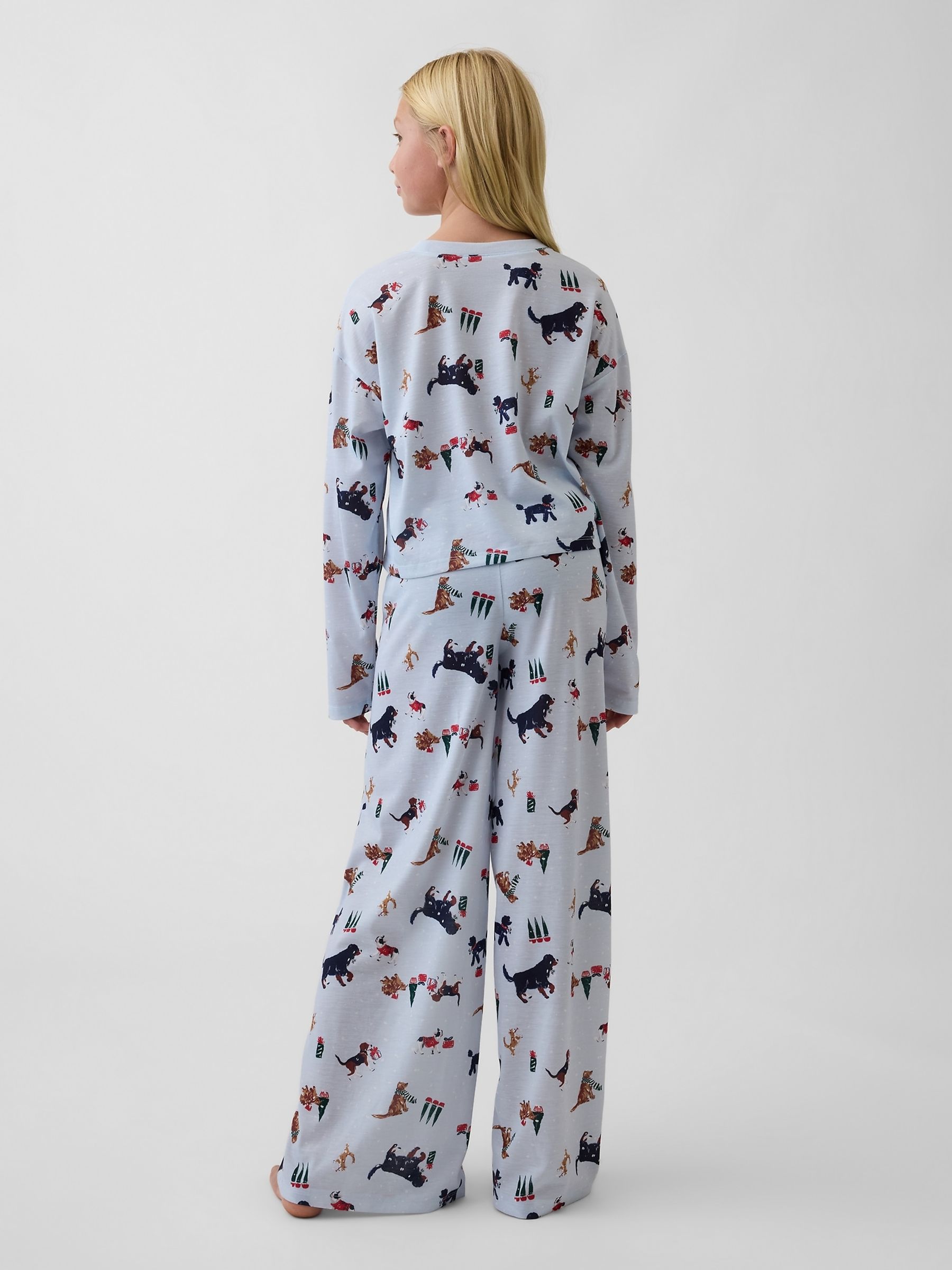 Blue Dog Wide-Leg Pyjamas Set - Image 2 of 4