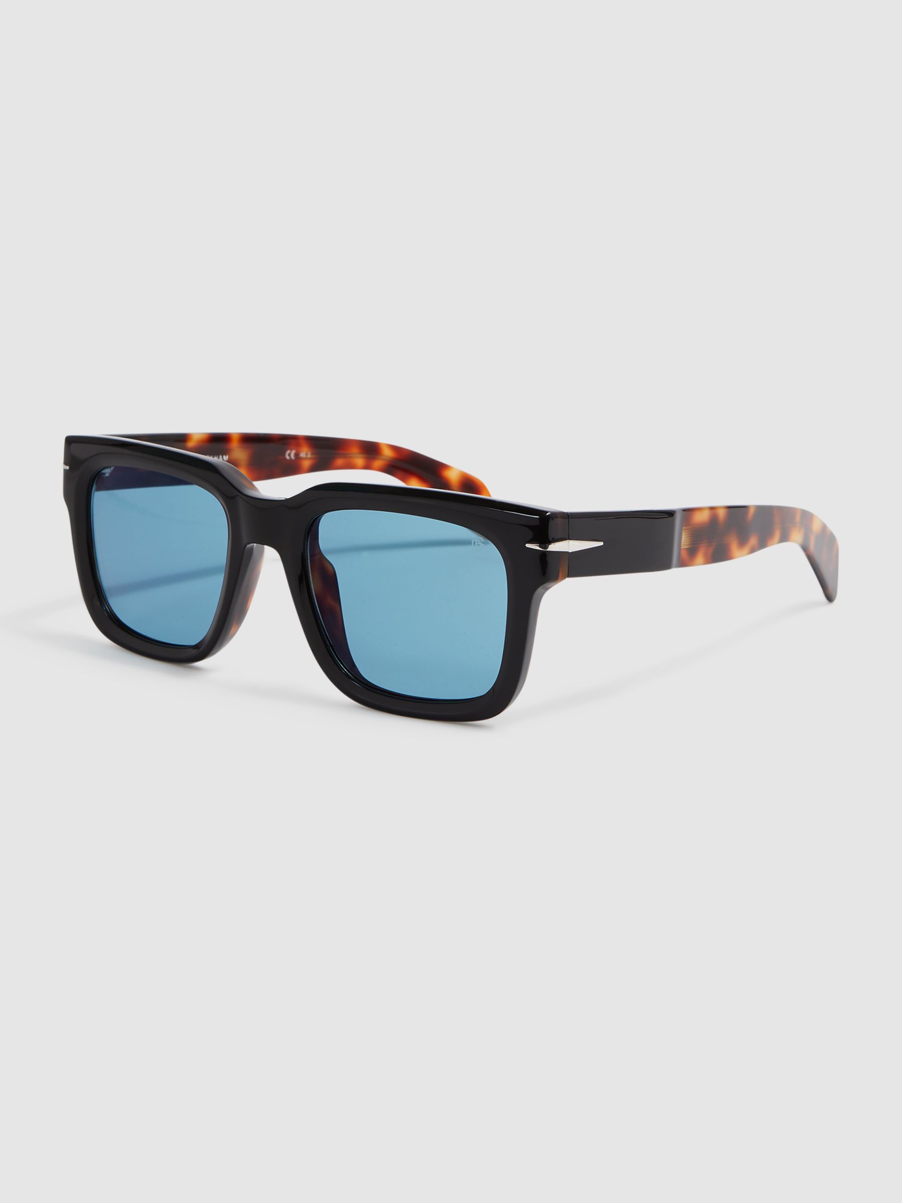 Eyewear by David Beckham Square Sunglasses in Black - Image 4 of 5