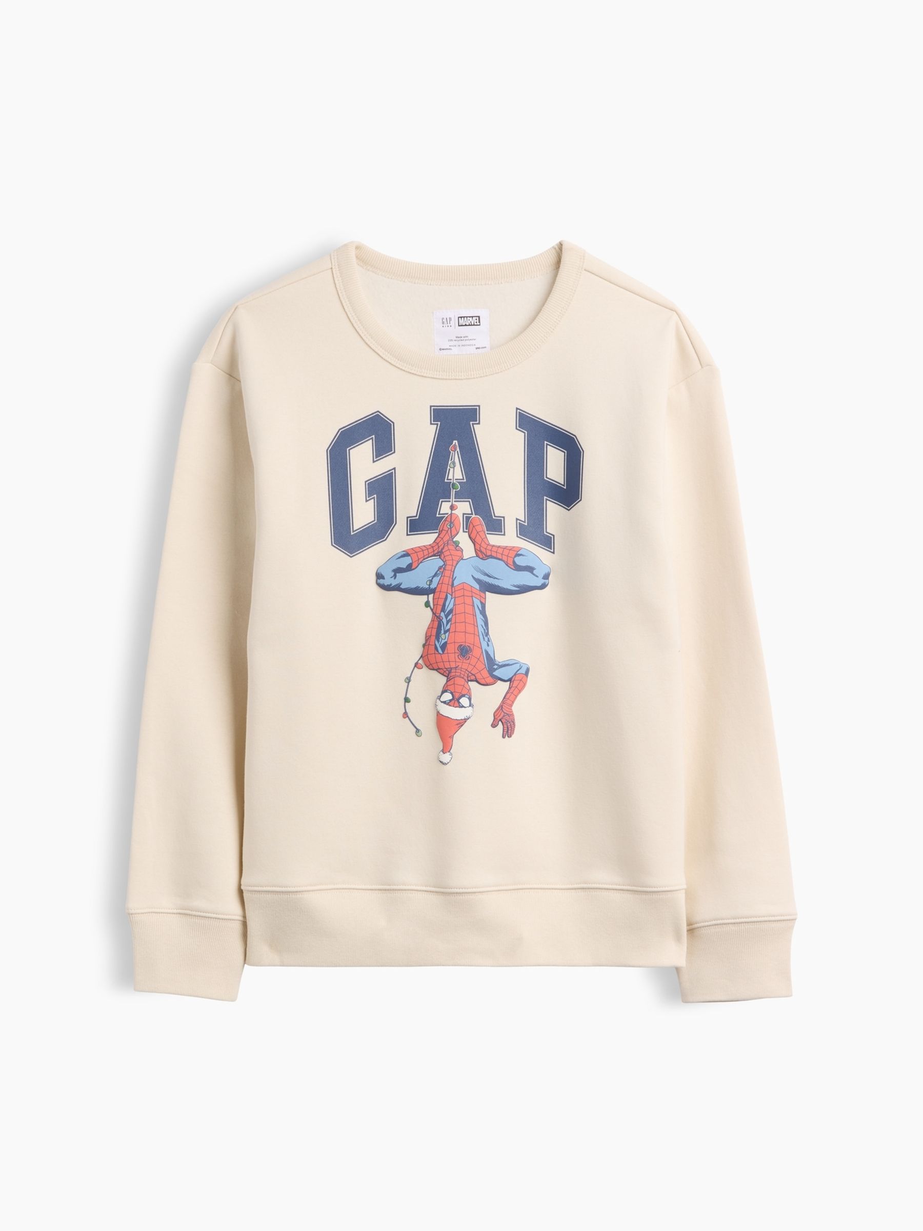 Beige Spider-Man Marvel Relaxed Logo Sweatshirt - Image 1 of 3