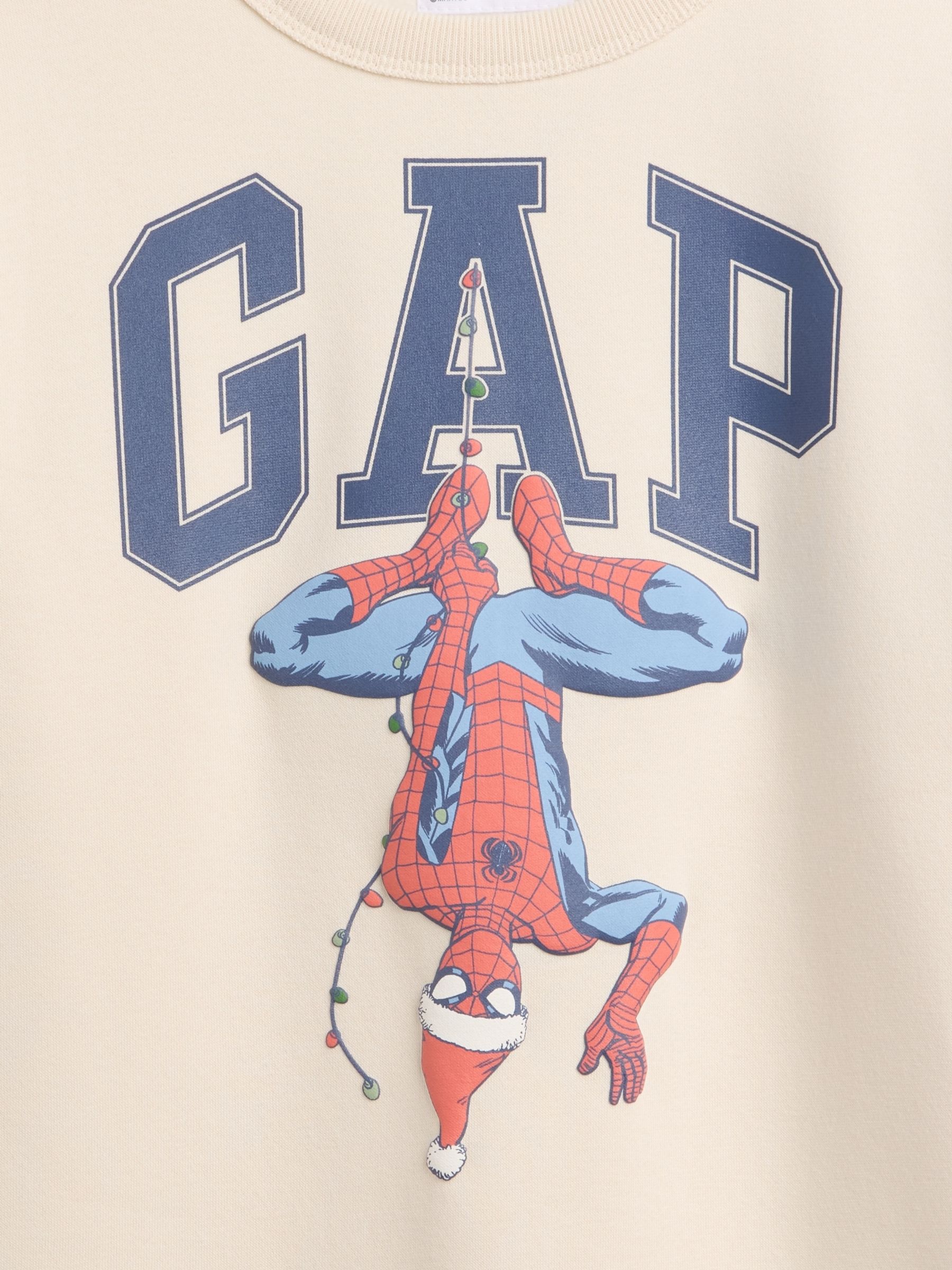 Beige Spider-Man Marvel Relaxed Logo Sweatshirt - Image 3 of 3 Beige Spider-Man Marvel Relaxed Logo Sweatshirt - Image 3 of 3