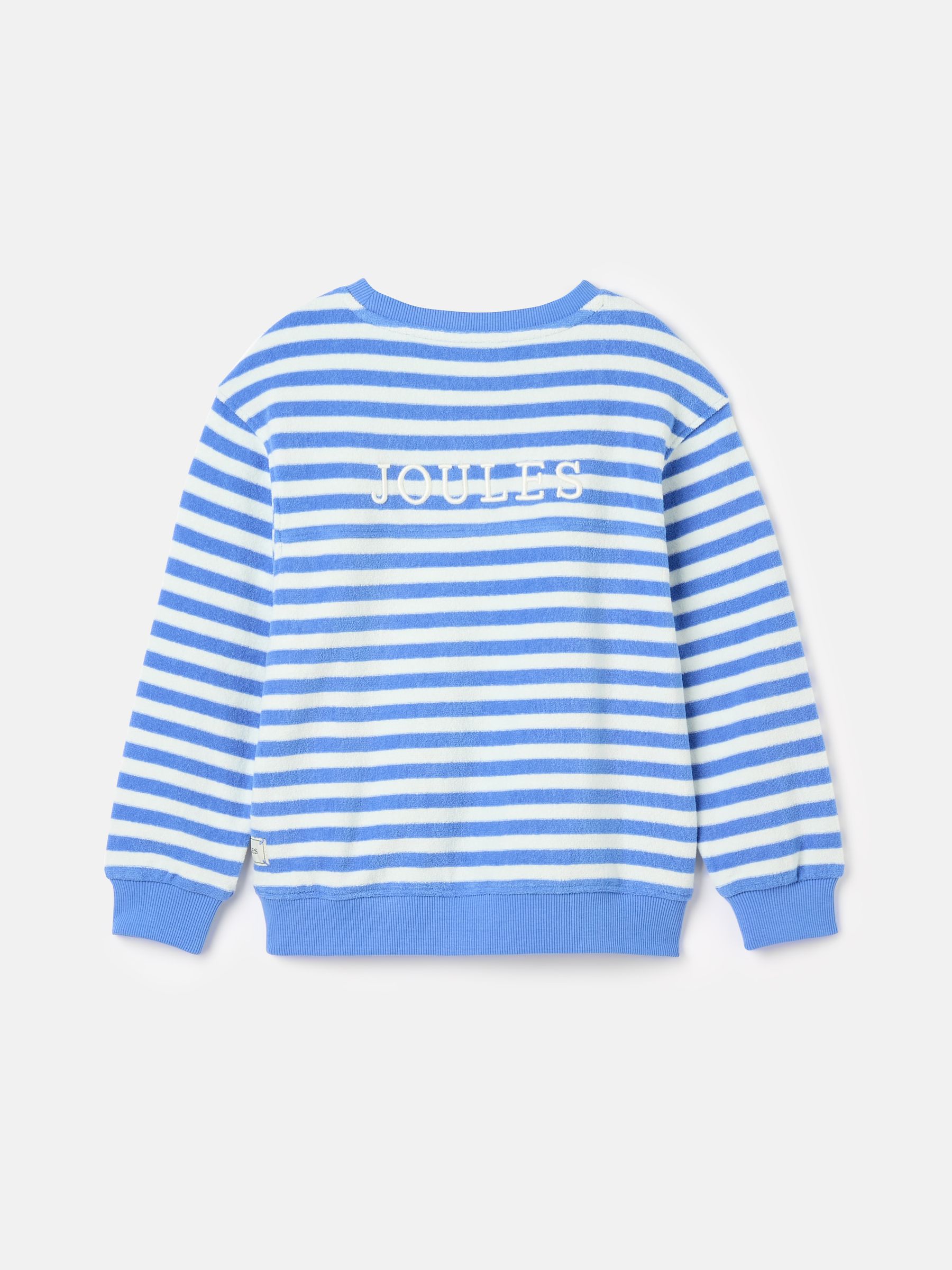 Kids' Ahoy There Blue/White Crew Neck Towelling Sweatshirt - Image 1 of 4