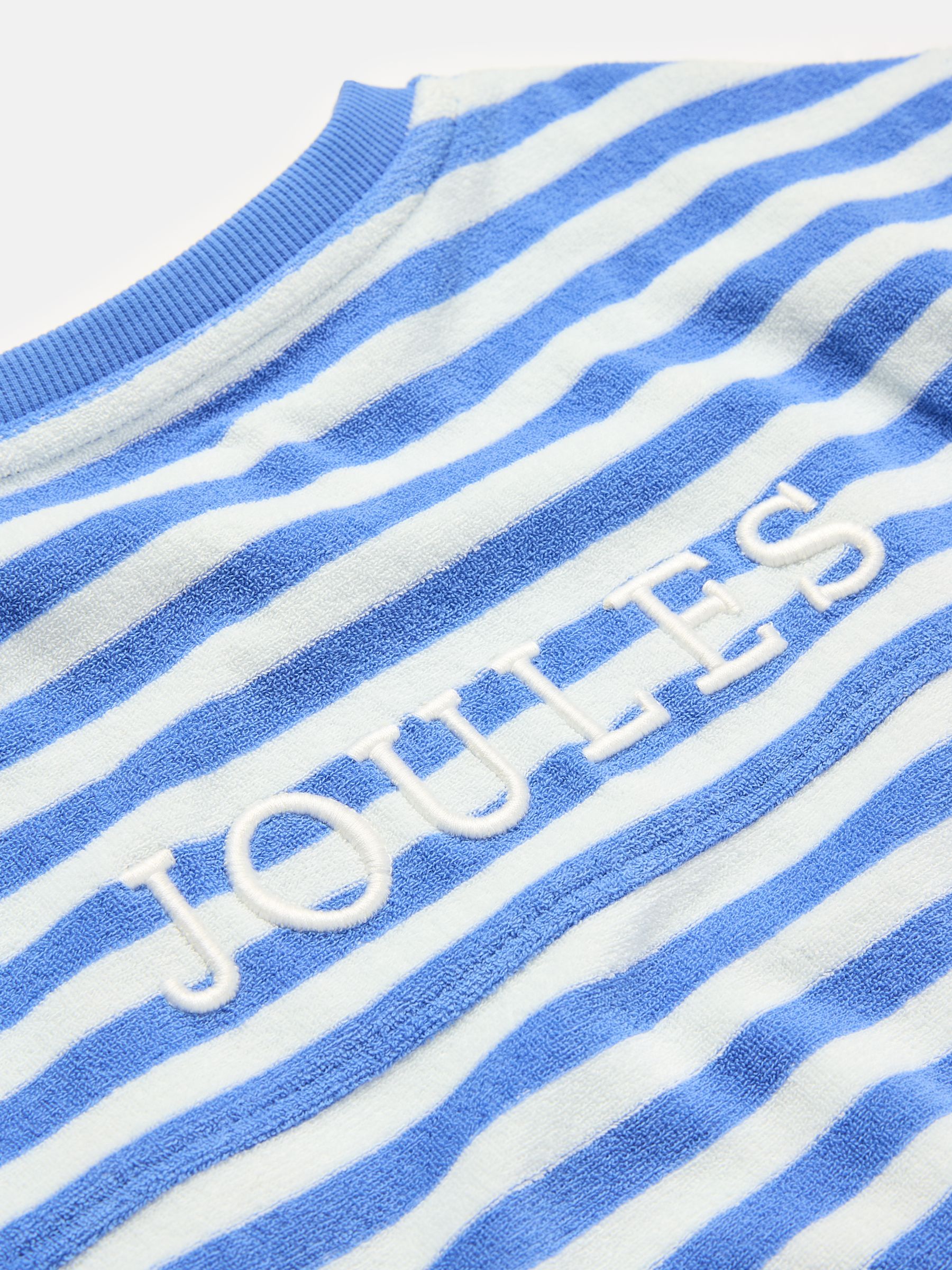 Kids' Ahoy There Blue/White Crew Neck Towelling Sweatshirt - Image 2 of 4
