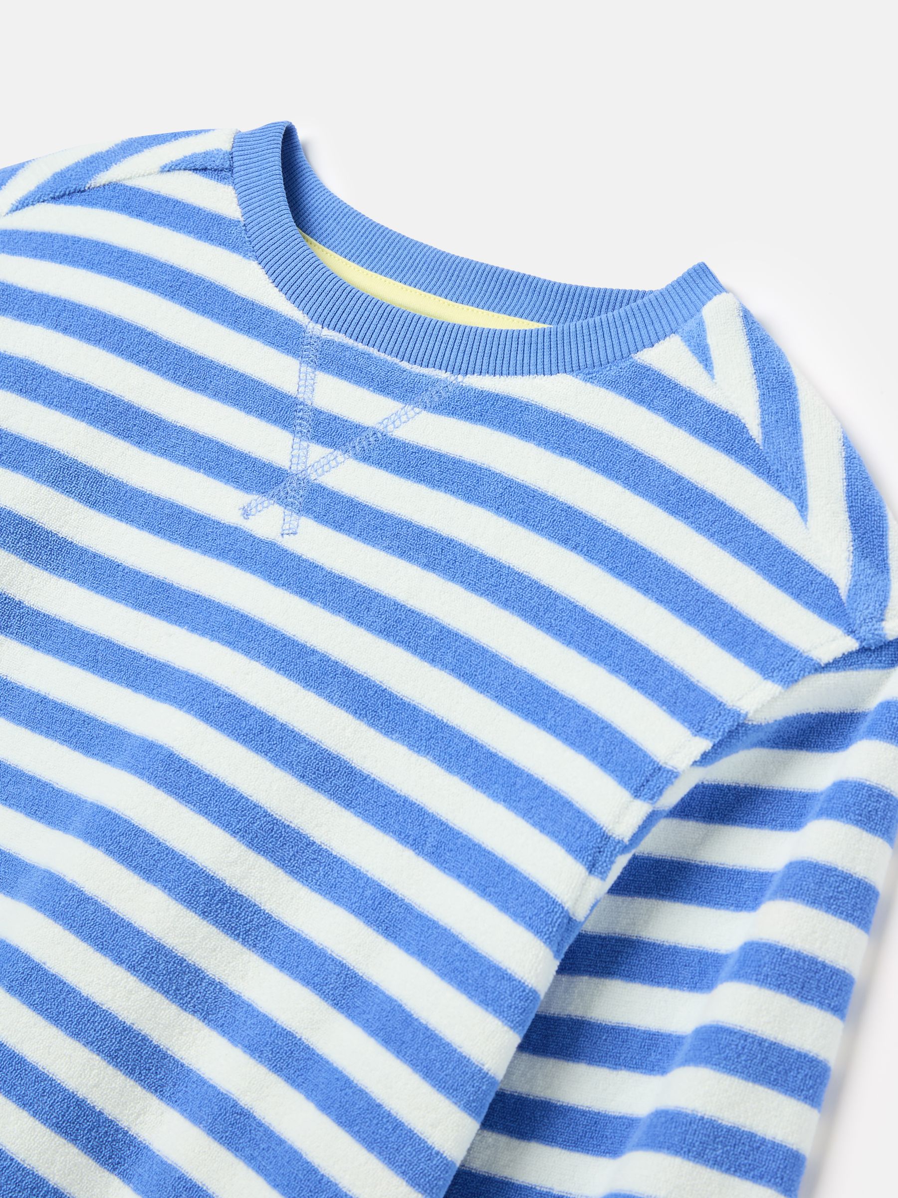 Kids' Ahoy There Blue/White Crew Neck Towelling Sweatshirt - Image 3 of 4