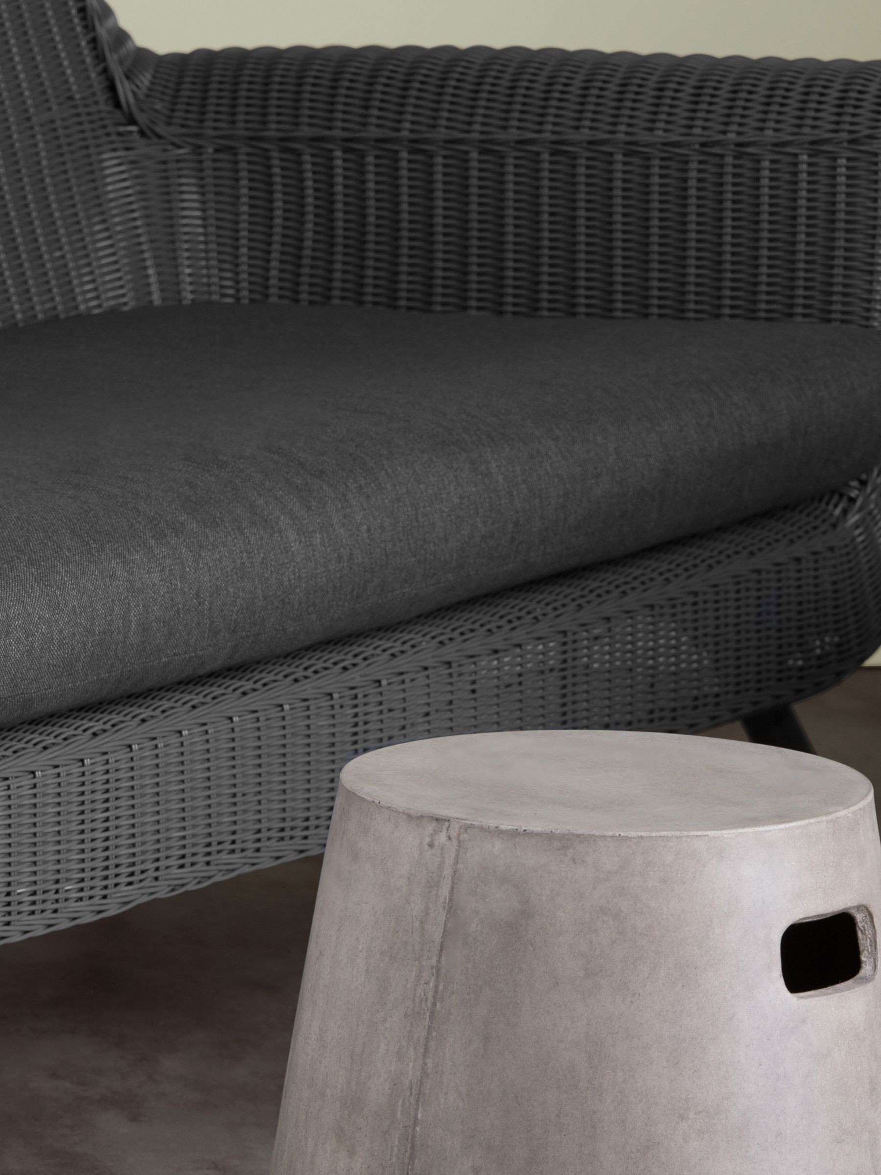 Jonah Garden 3 Seater Sofa Polyrattan in Dark Grey - Image 3 of 8